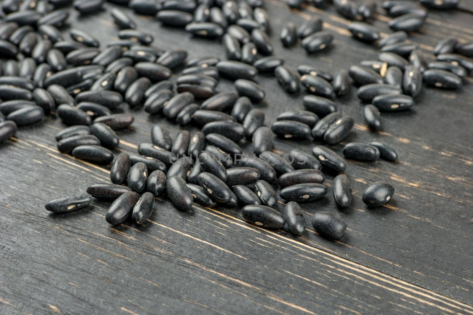 Raw black beans by andregric