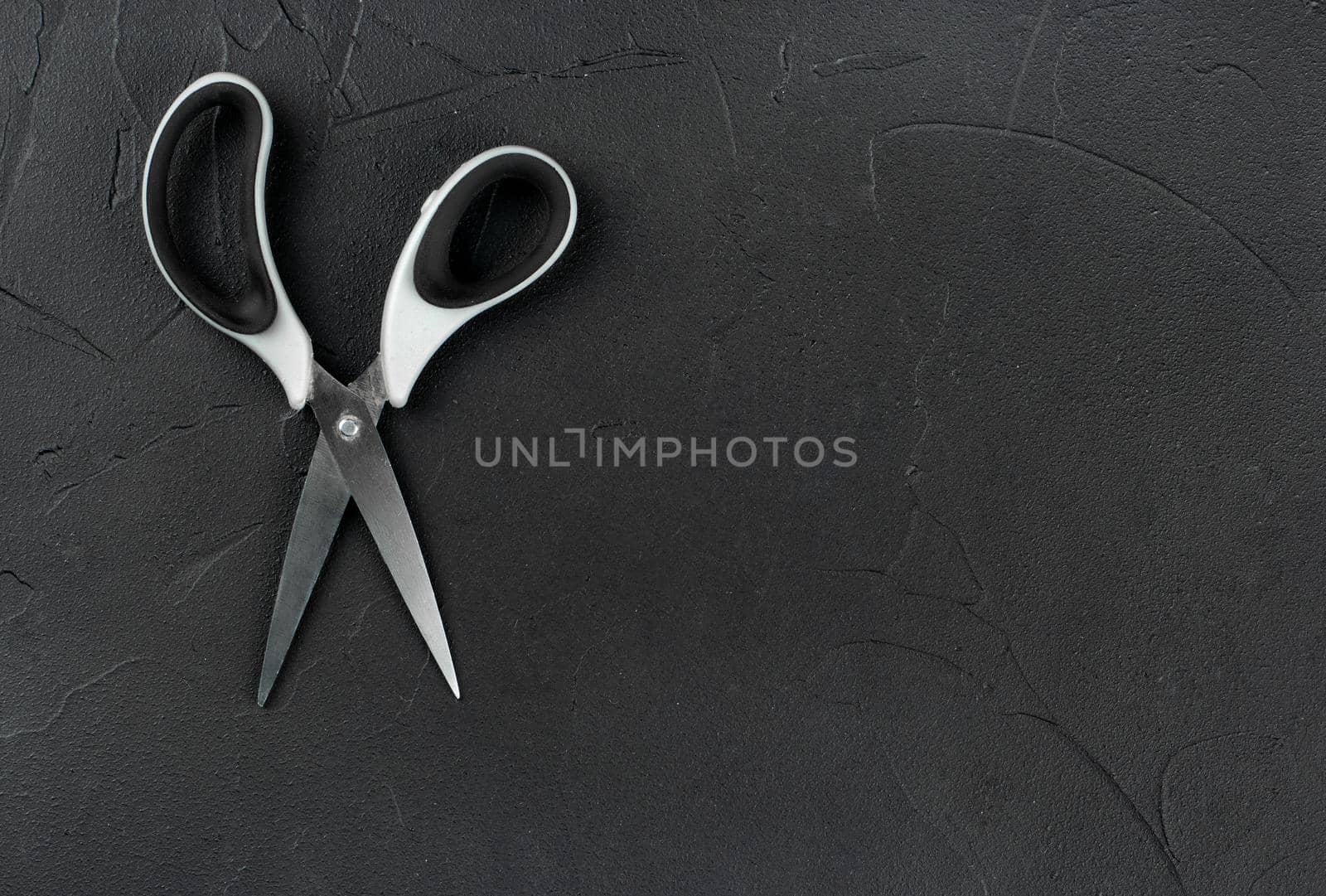 Used scissors with plastic handle by andregric