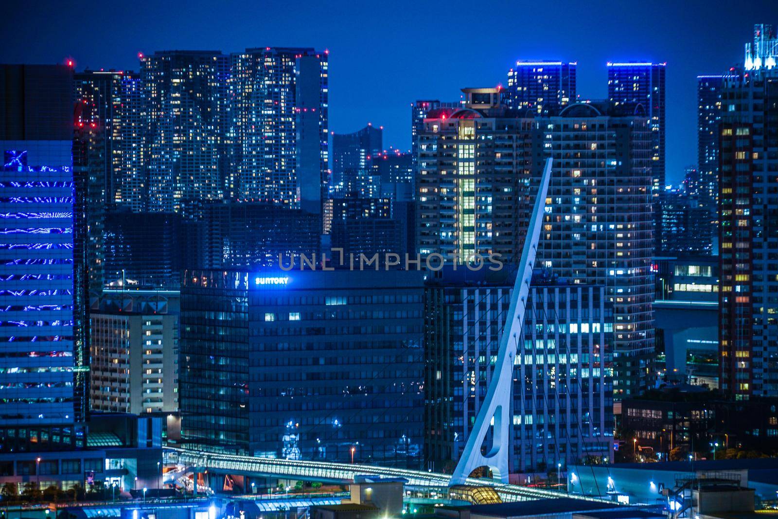 Night view of Tokyo seen from Tokyo Odaiba. Shooting Location: Tokyo metropolitan area