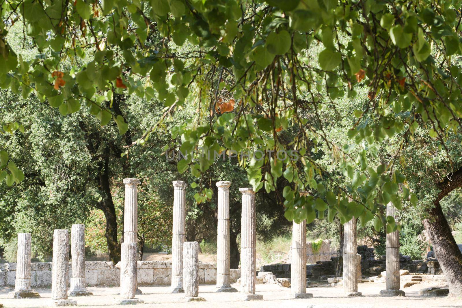 The archaeological site of ancient Olympia in Greece, birthplace of the olympic games - UNESCO world heritage site