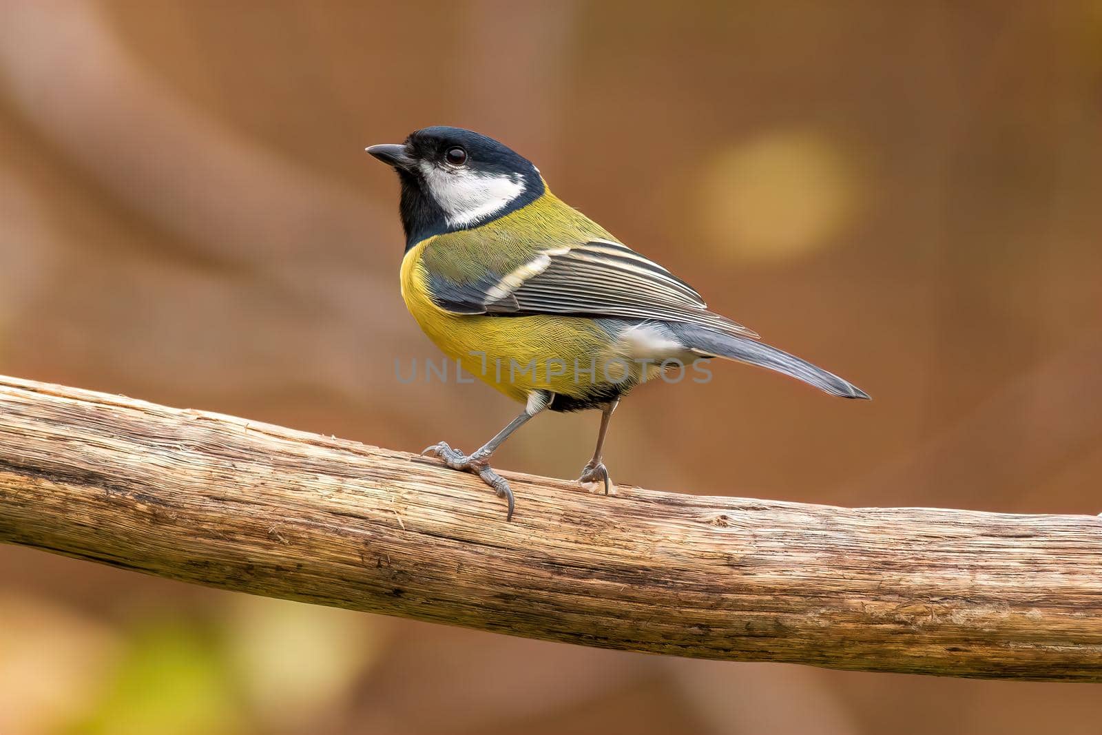 a great tit sits on a branch