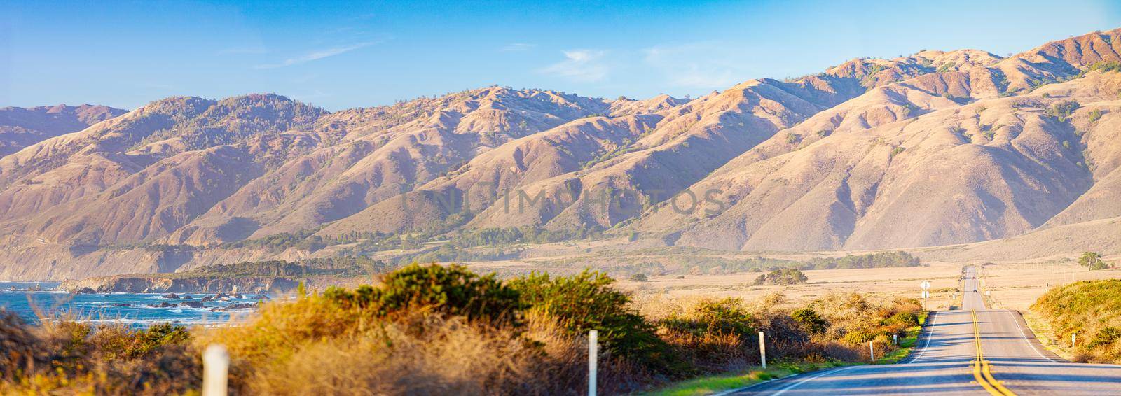 Highway at big sur coast california, usa by Yolshin