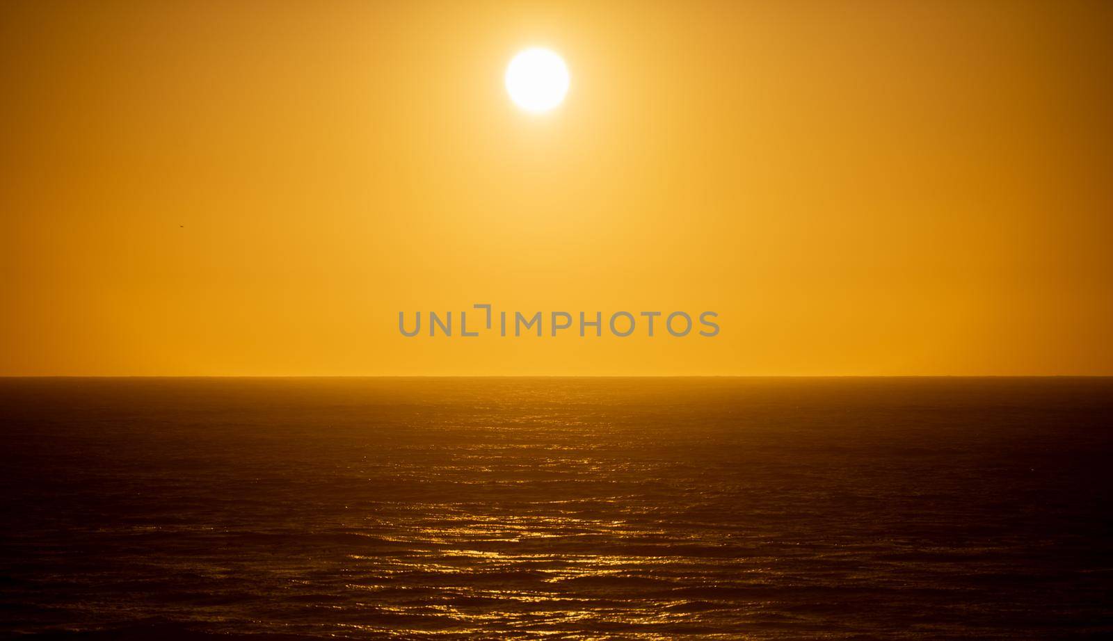 Sunset over pacific ocean at Big sur coast in California, United States of America.