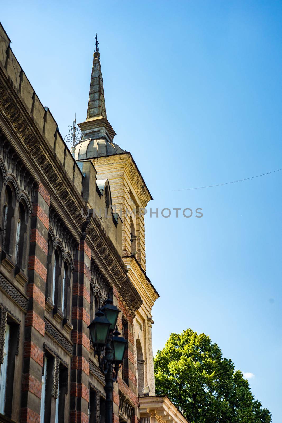 Old Tbilisi architecture in sunny day, capital city of Georgia