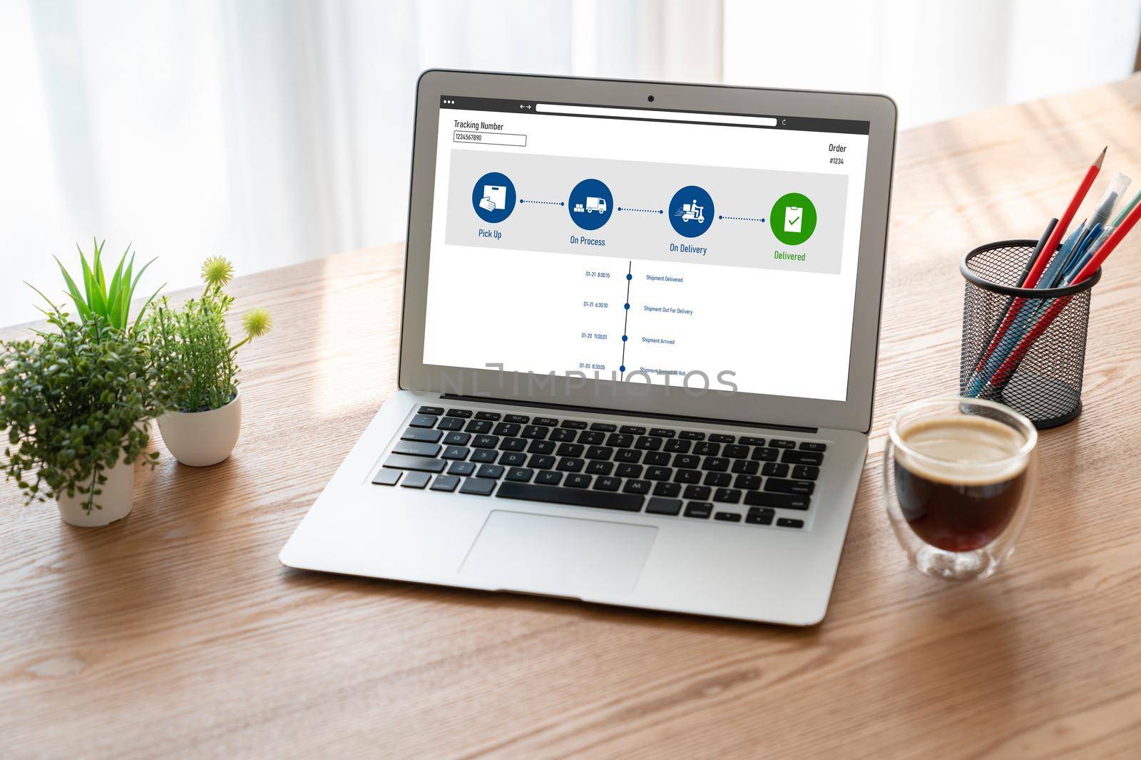 Delivery tracking system for e-commerce and modish online business to timely goods transportation and delivery
