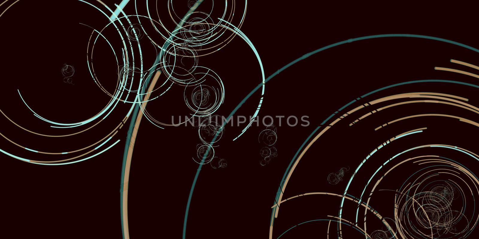 Modern Background Pattern with Circles and Spirals