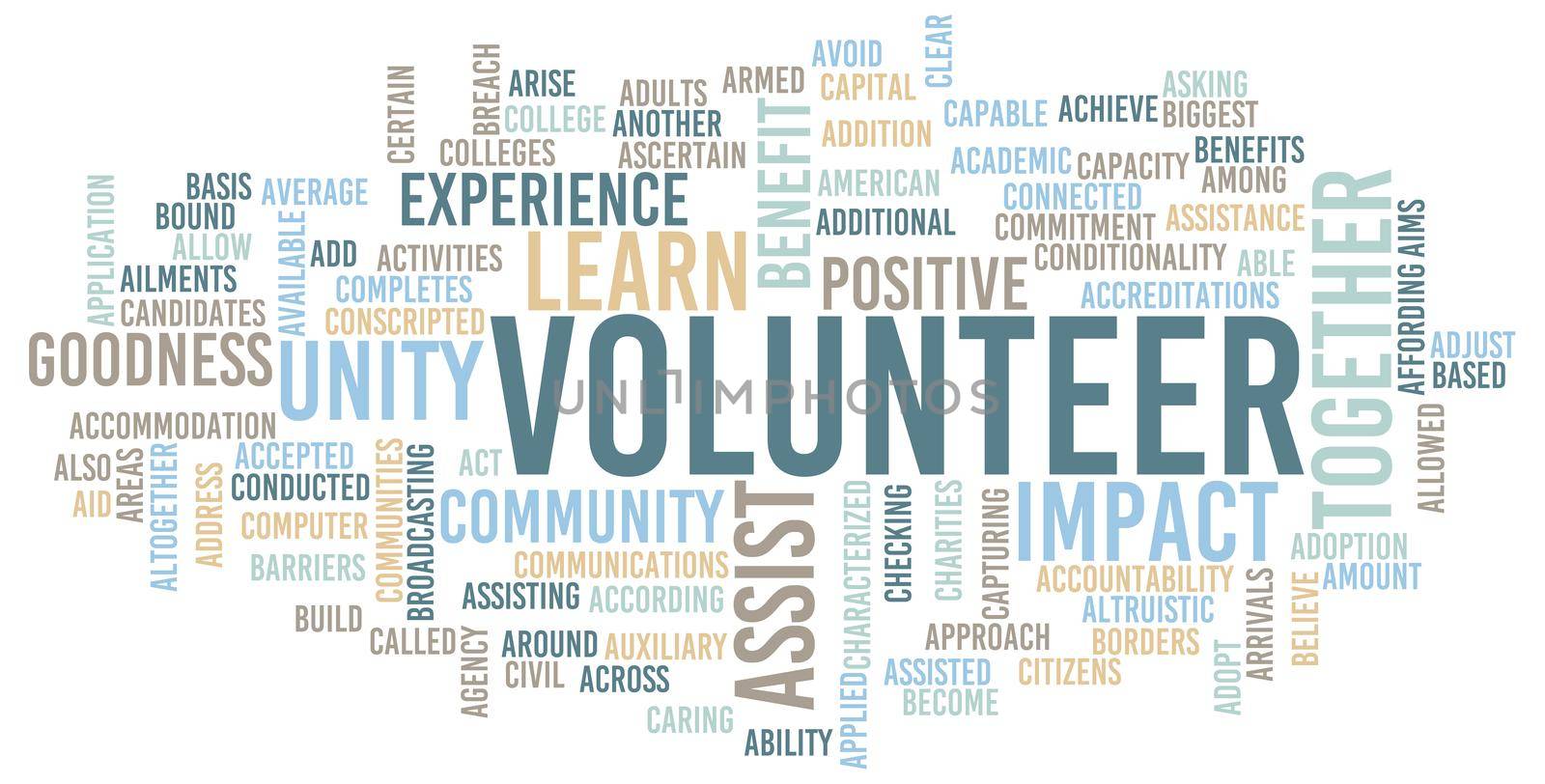 Volunteer as a Community Charity Hope Concept Abstract