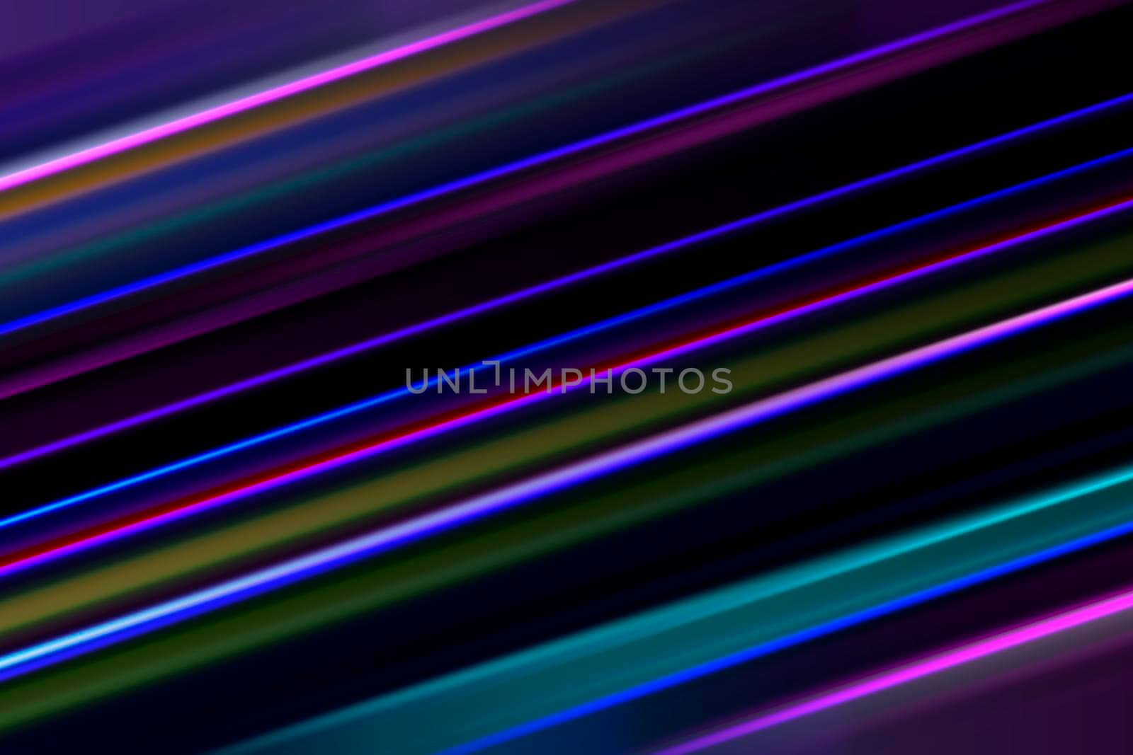 Abstract night background, blurred bokeh light. Multi colored neon lights on dark city street, reflection of neon light. Night view. by paca-waca