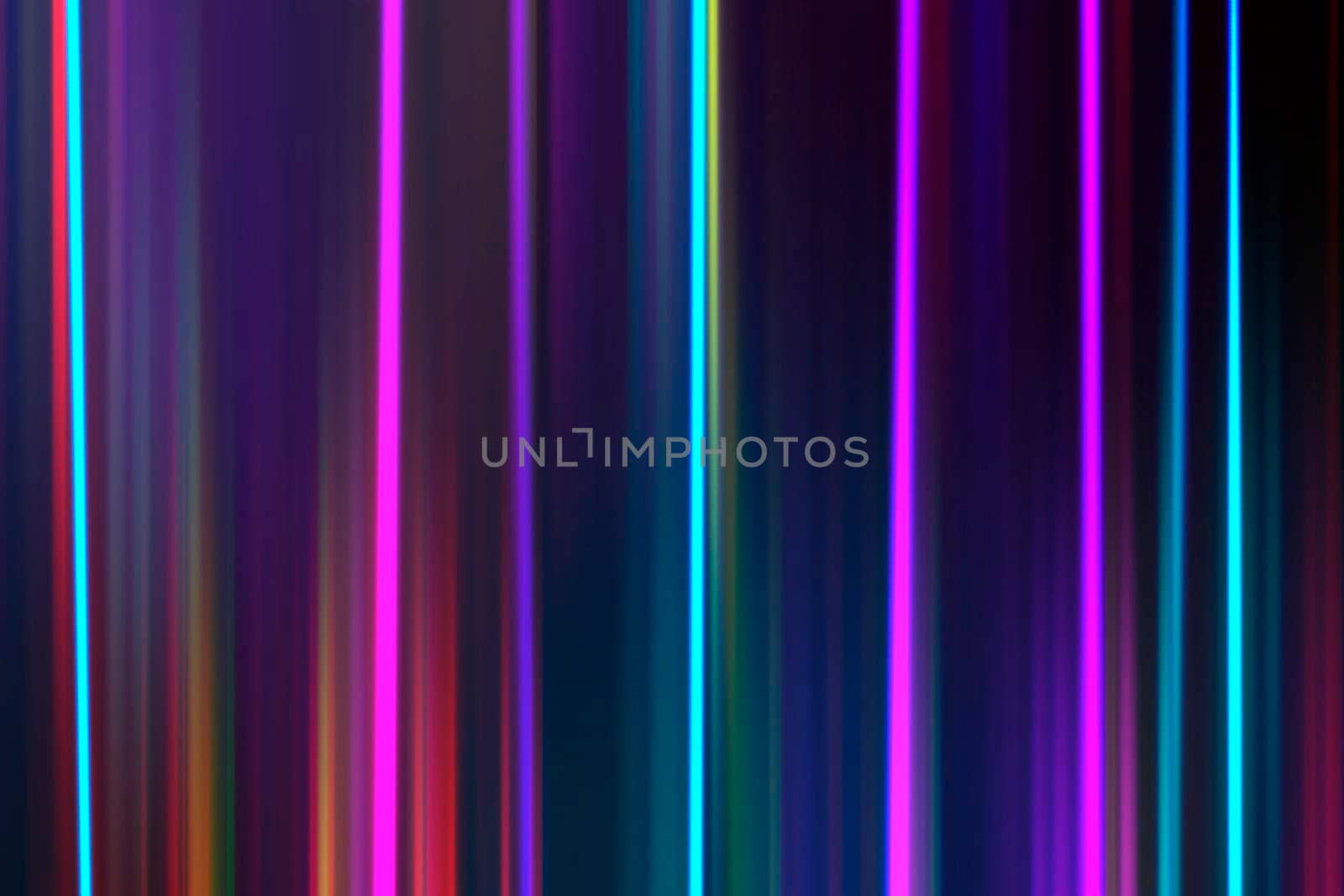 Abstract night background, blurred bokeh light. Multi colored neon lights on dark city street, reflection of neon light. Night view. by paca-waca