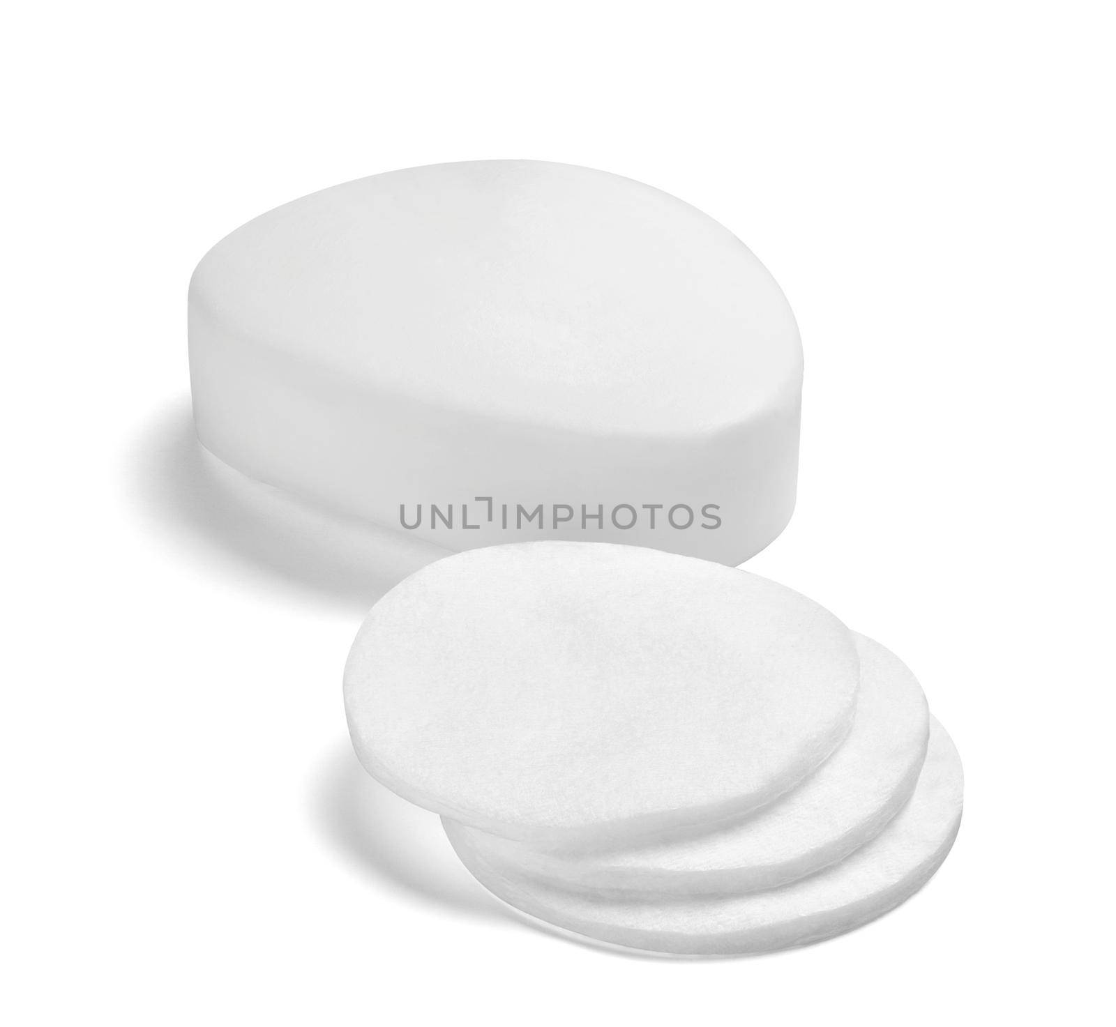 close up of a white soap bar on white background