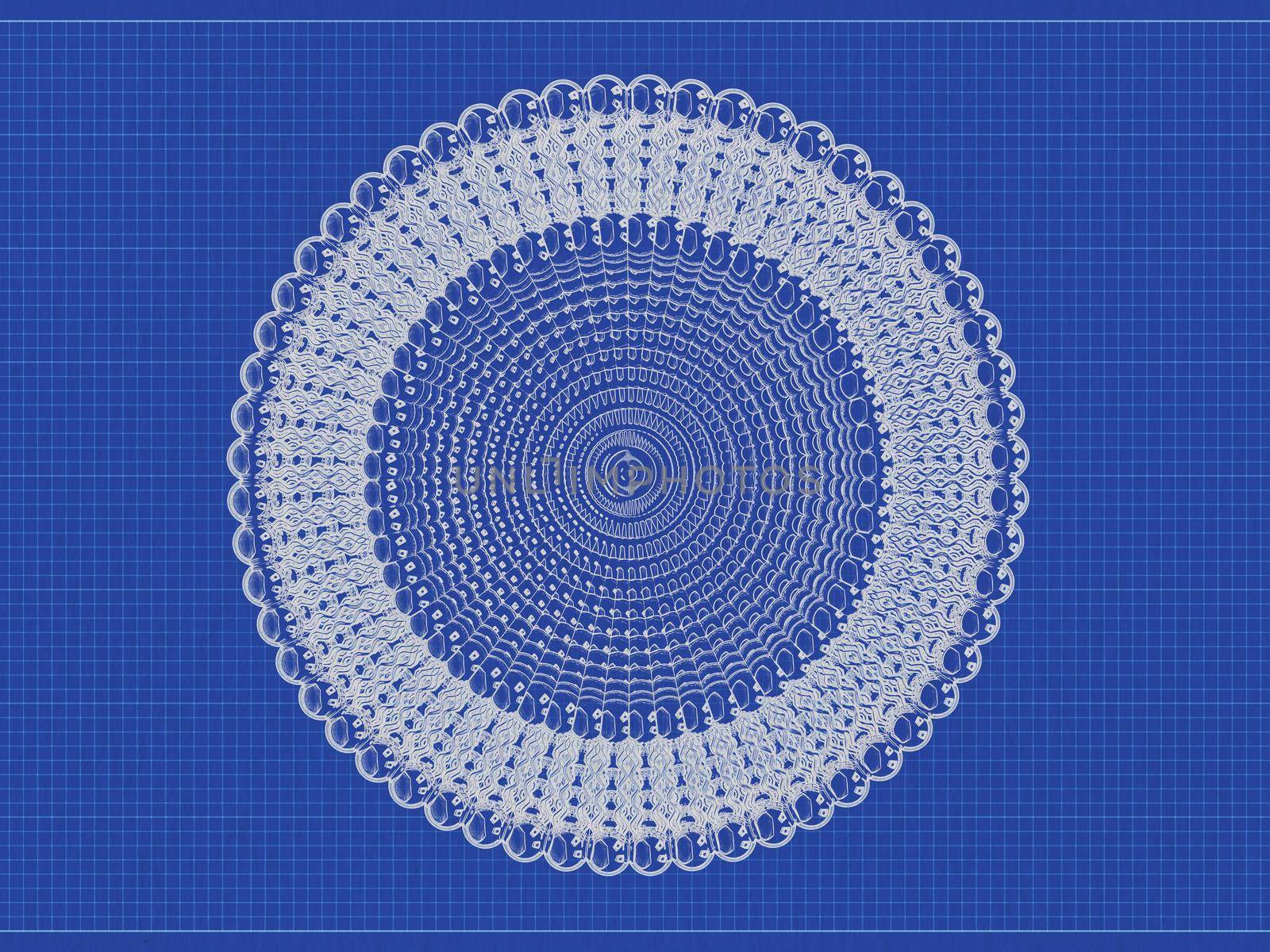 Liposome Bi-layer Structure 3D rendering blueprint Illustration by clusterx