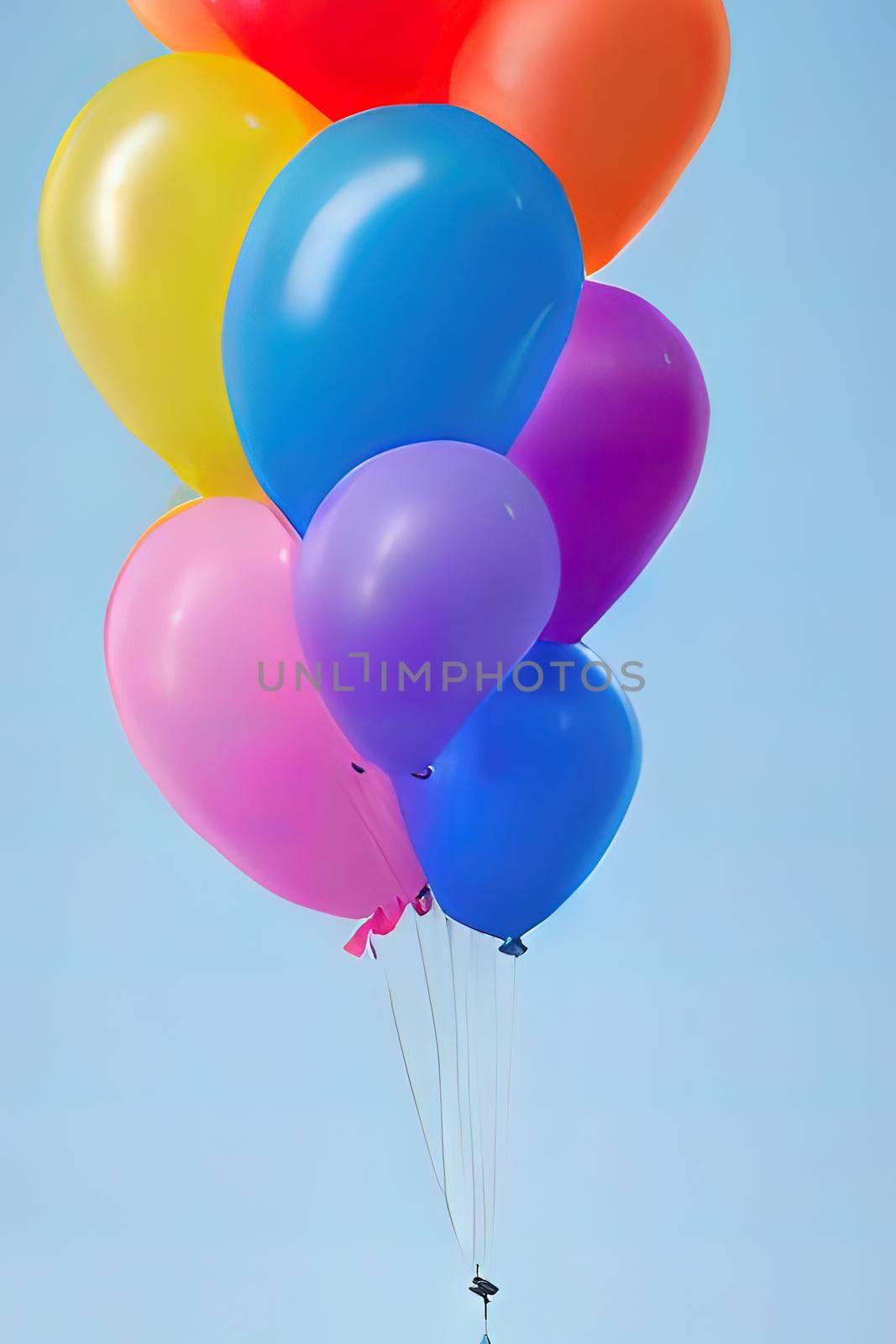 colorful balloons on the sky