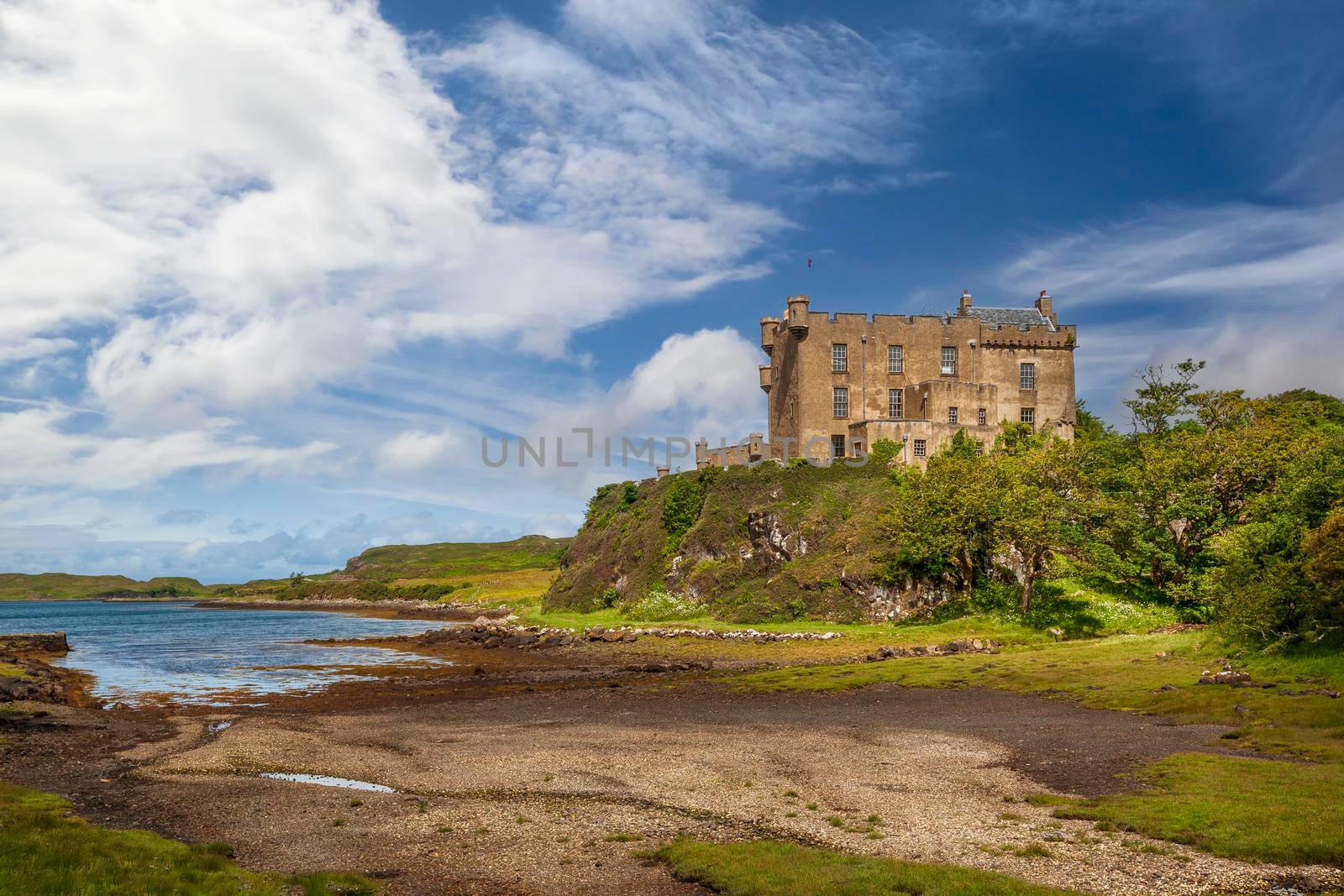 Dunvegan castle on the Isle of Skye - the seat of the MacLeod of MacLeod, Scotland