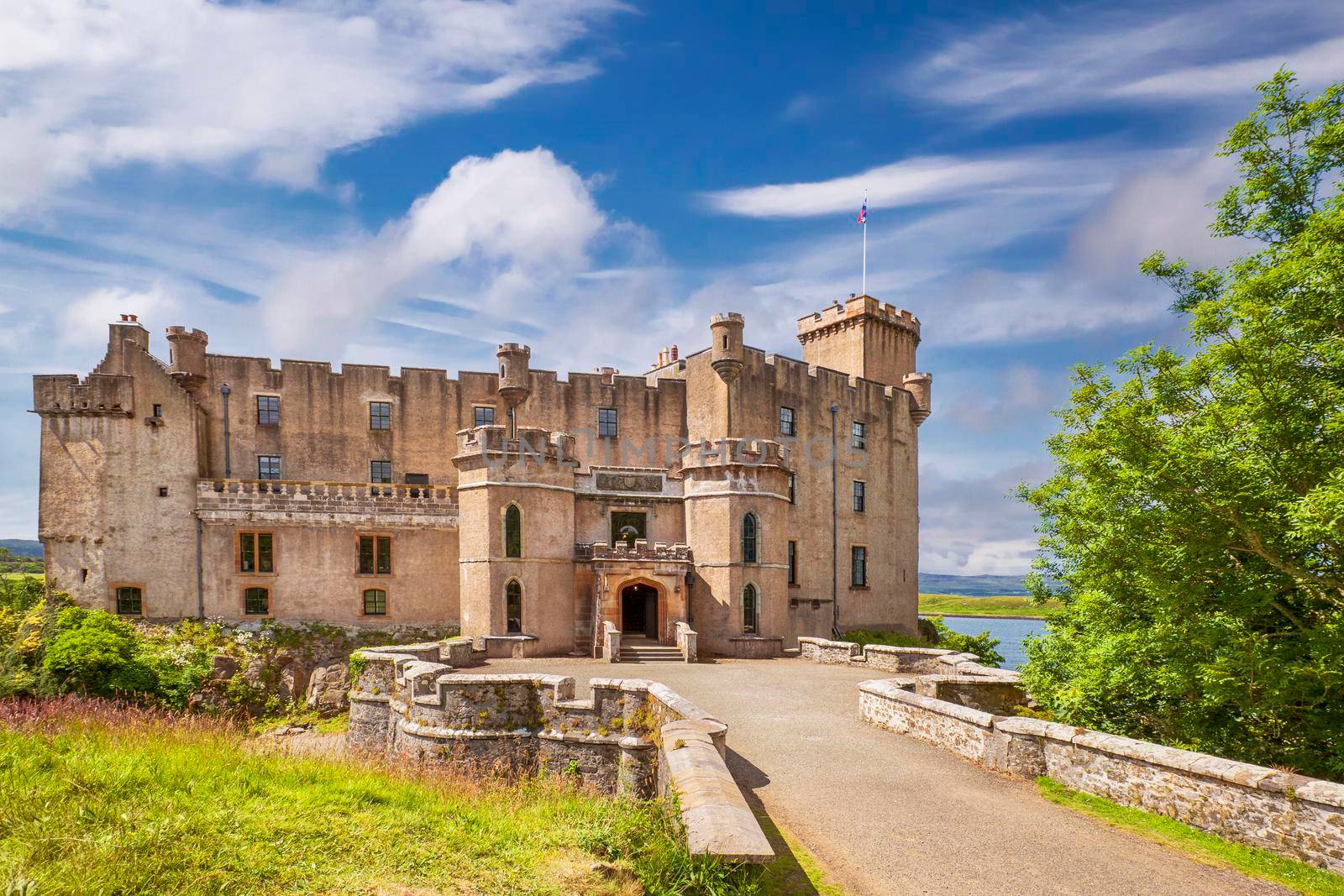 Dunvegan castle on the Isle of Skye - the seat of the MacLeod of MacLeod, Scotland