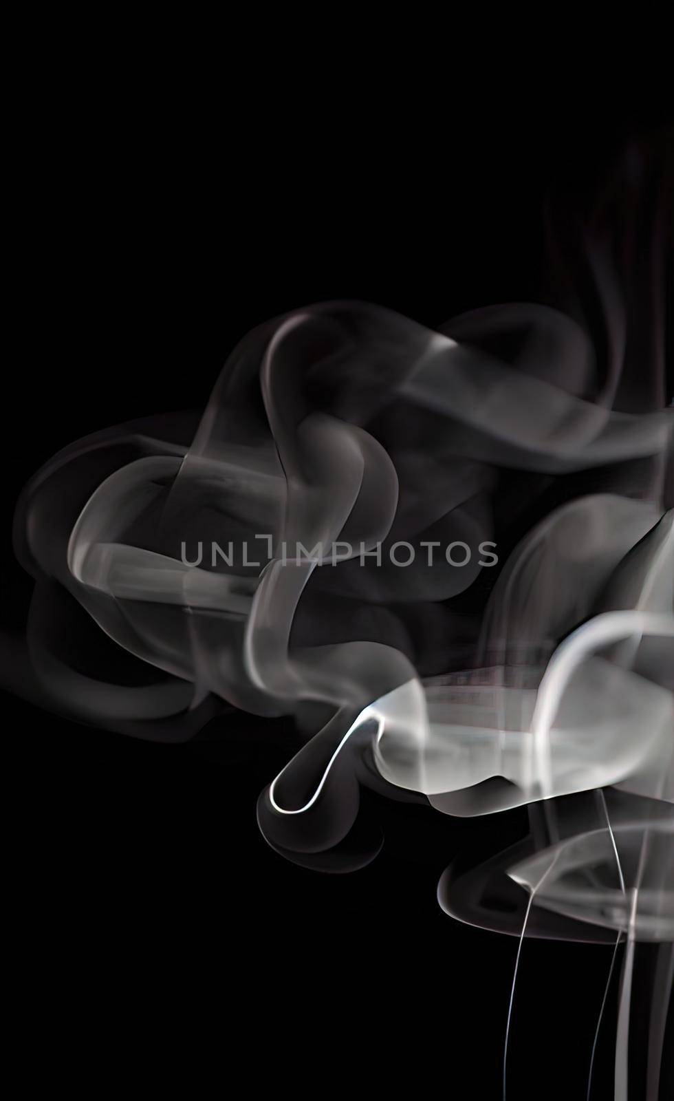 smoke isolated on black background by yilmazsavaskandag
