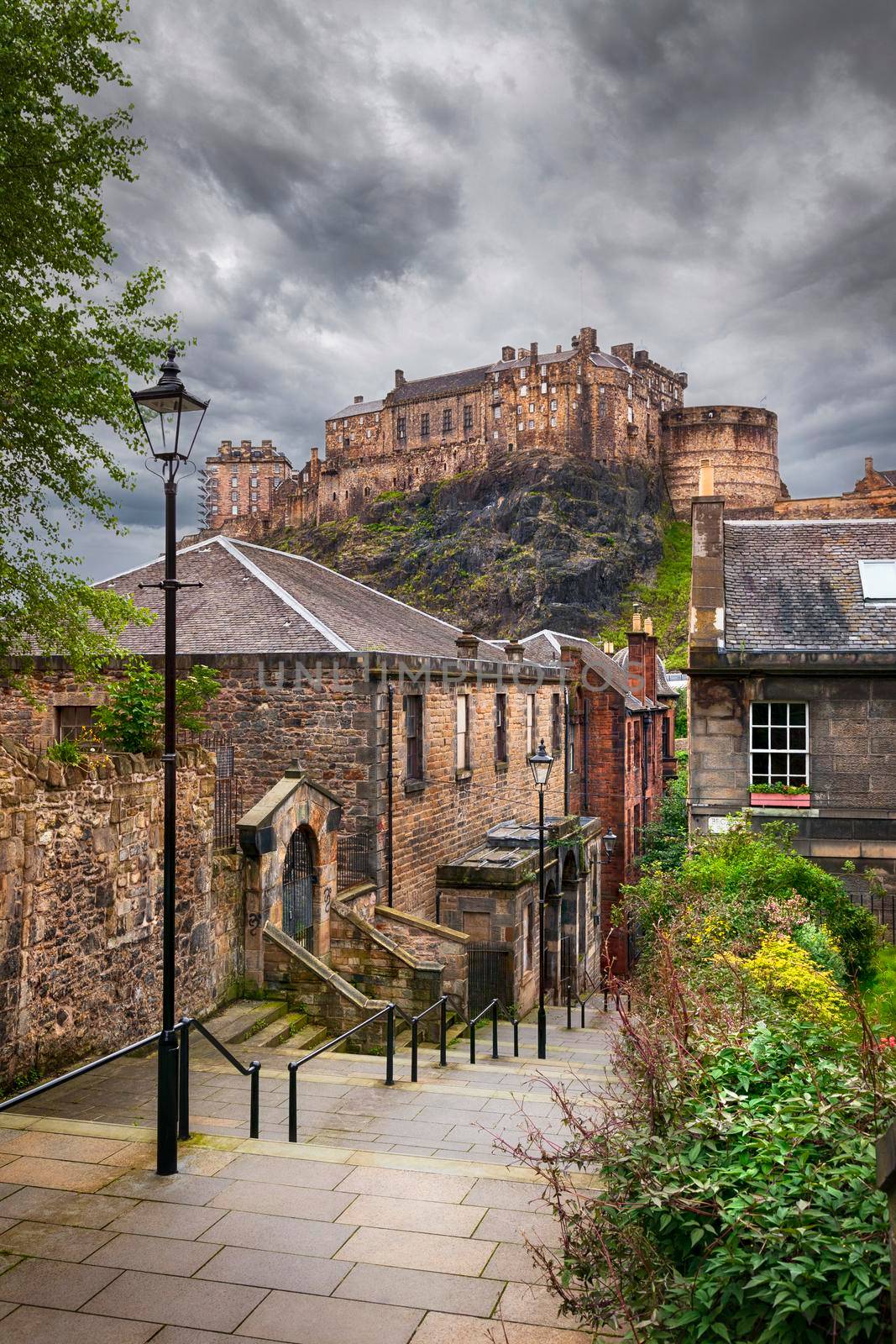 Edinburgh Castle from Heriot place, Edinburgh, Scotland, UK by zhu_zhu