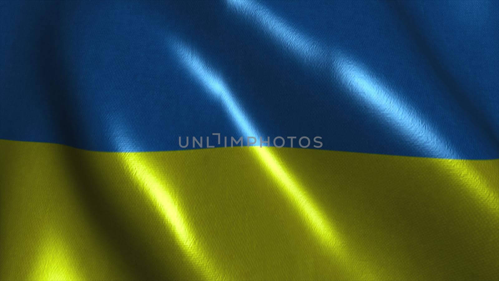 Waving flag of ukraine. Computer generated 3d render