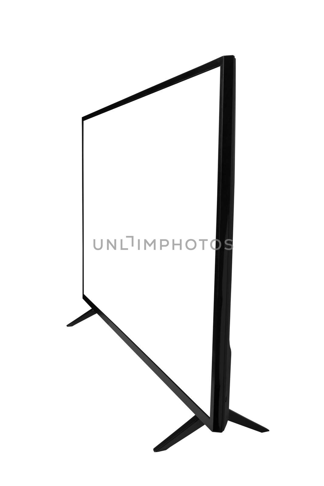 Windscreen led or lcd internet tv monitor isolated on white background