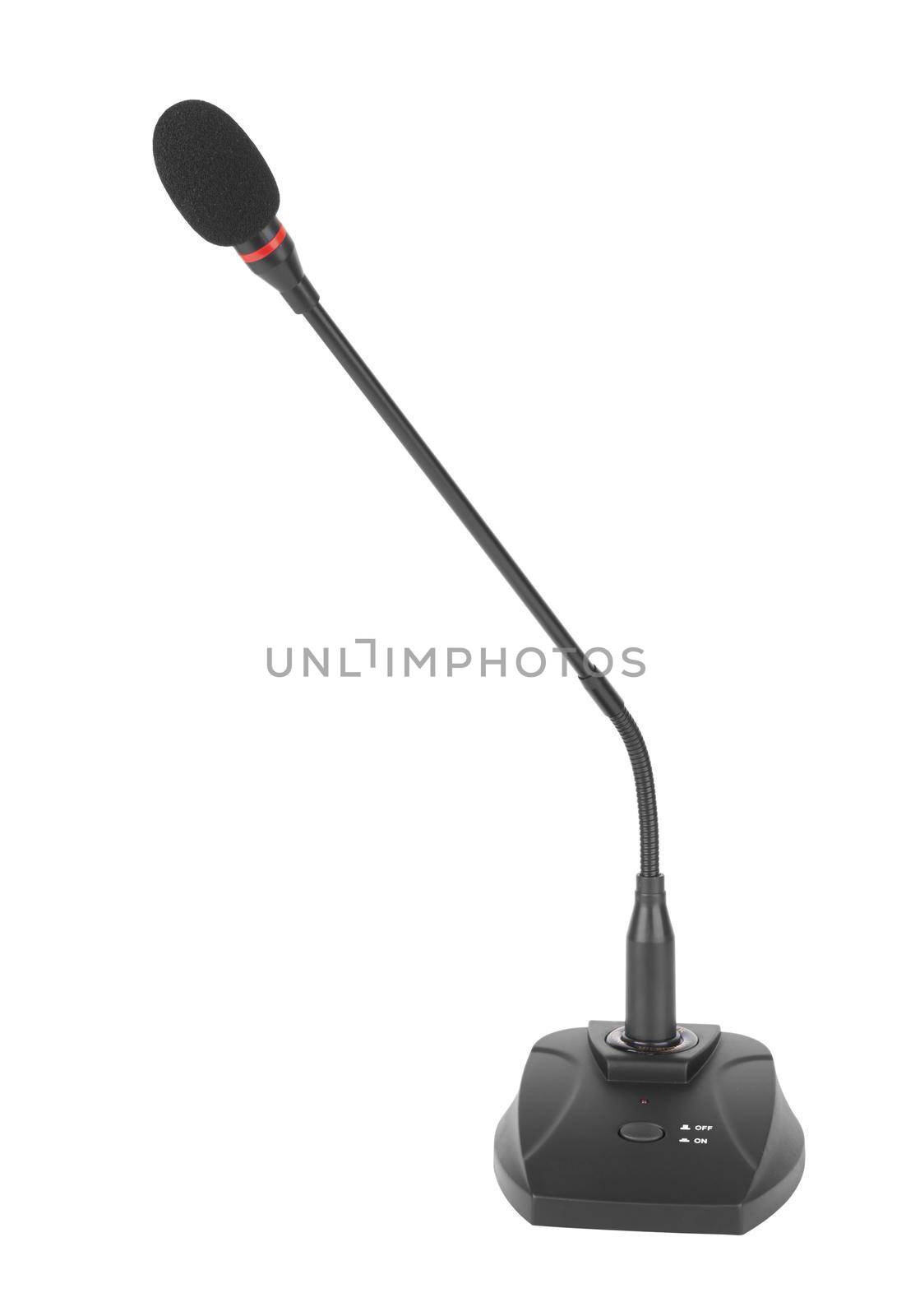 Meeting microphone isolated on a white background