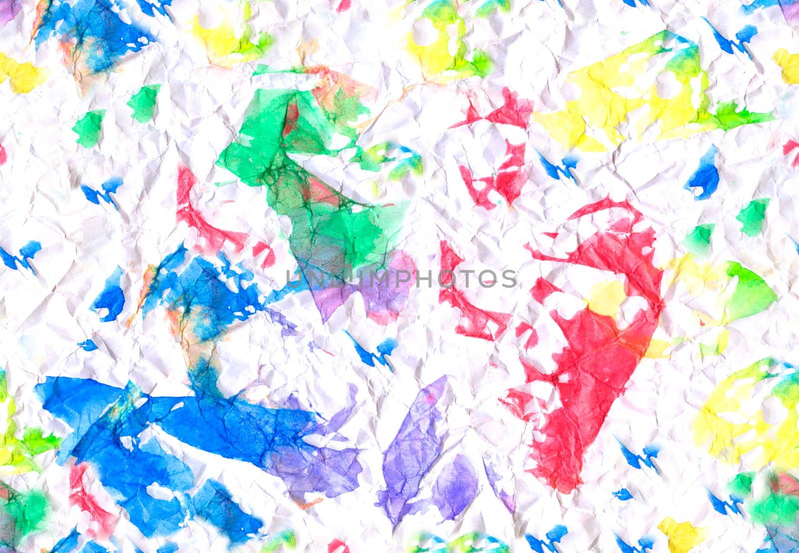 Abstract watercolor background. colorful splashes on rough white background. Hand drawn illustration by fireFLYart