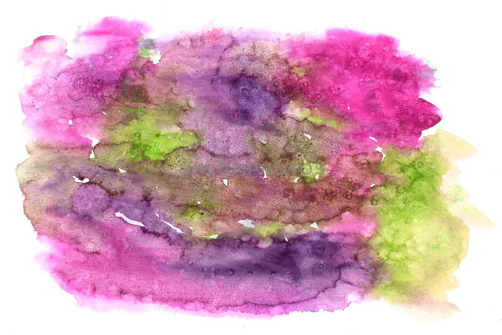 Rainbow splash watercolor paint background. Colorful splash isolatrd on white by fireFLYart