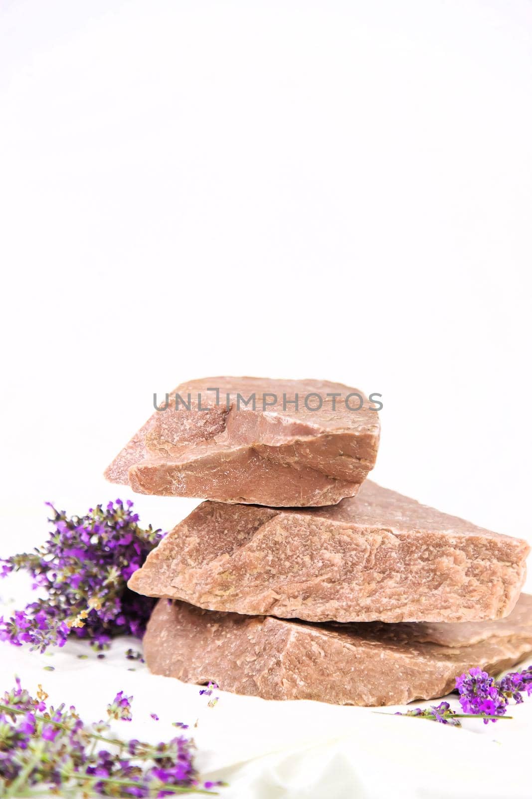 Podium stones for cosmetics place. Selective focus. Nature.