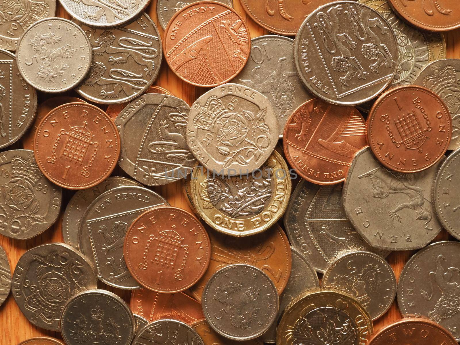 Pound coins money currency of United Kingdom
