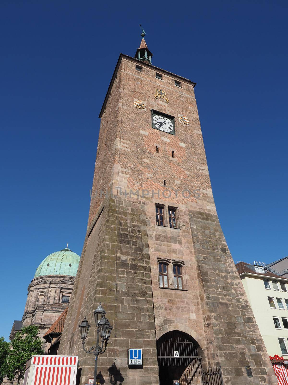 Weisser Turm white tower in Nuernberg by claudiodivizia