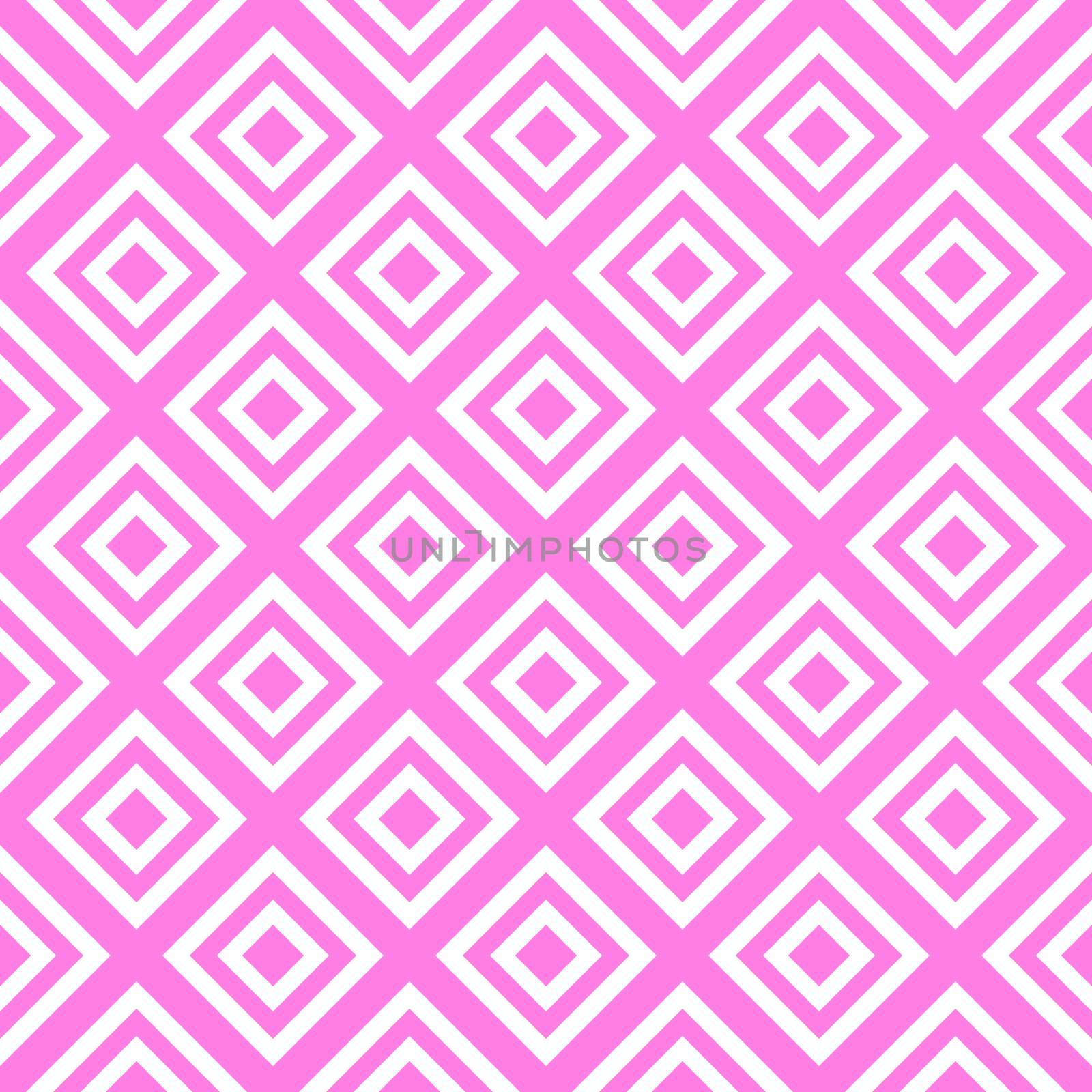 Vector seamless pattern. Modern stylish texture. Repeating abstract geometric background with rhombuses in pink color