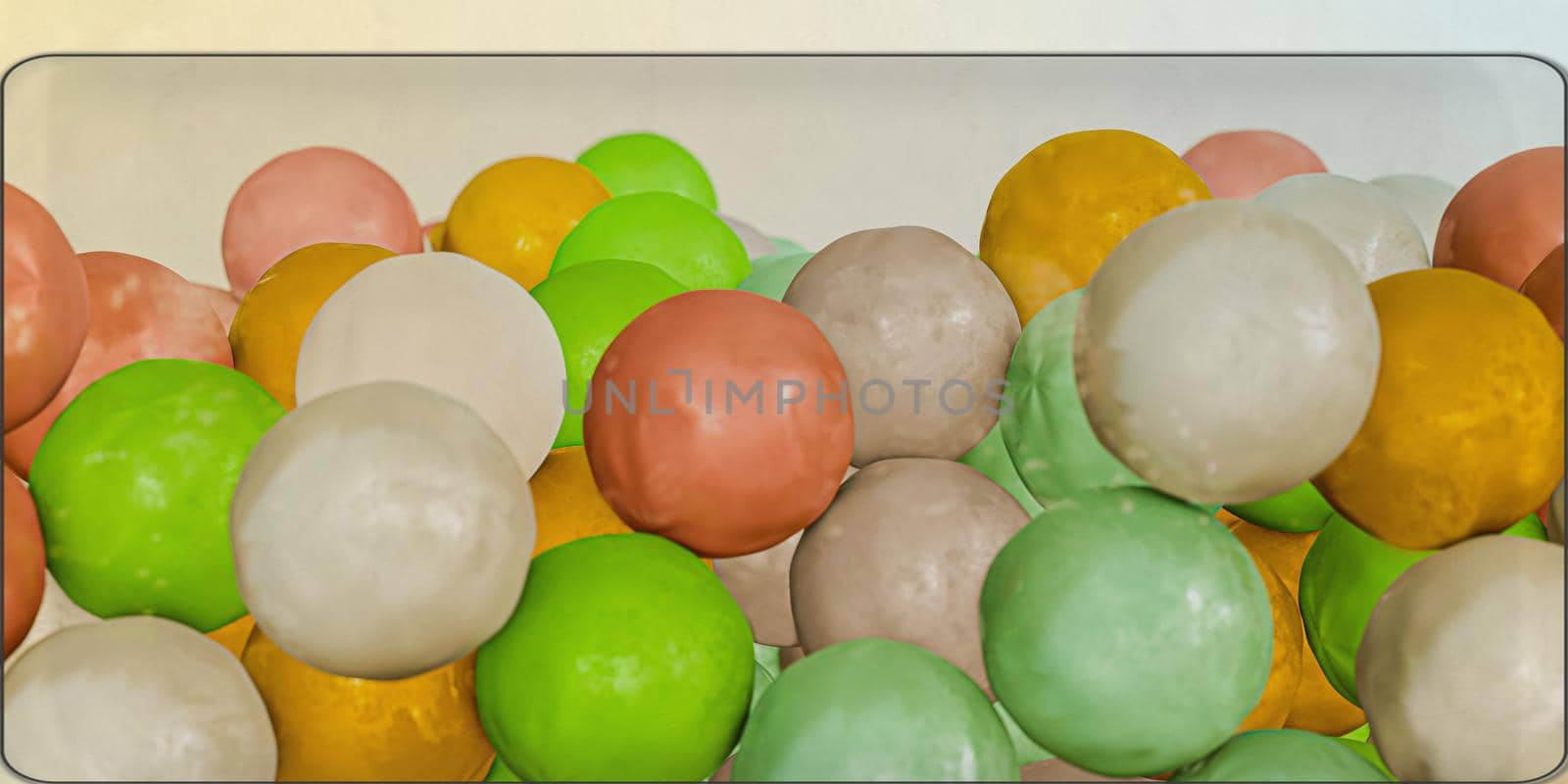 gumballs isolated on white background 3d illustration