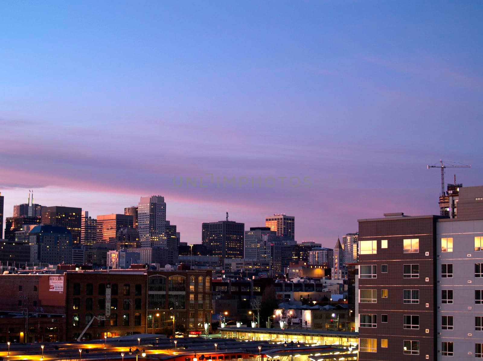 San Francisco Train Station and Cityscape at Dusk by EricGBVD