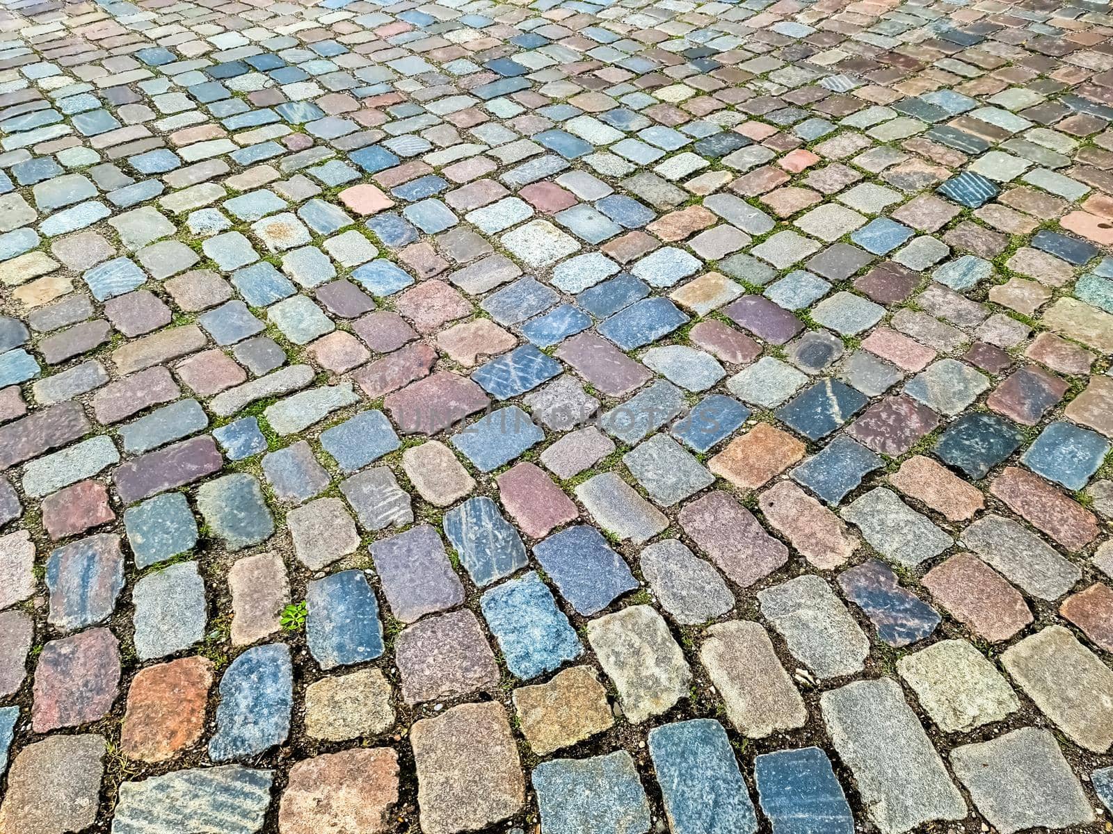 Old historical cobblestone roads and walkways all over europe