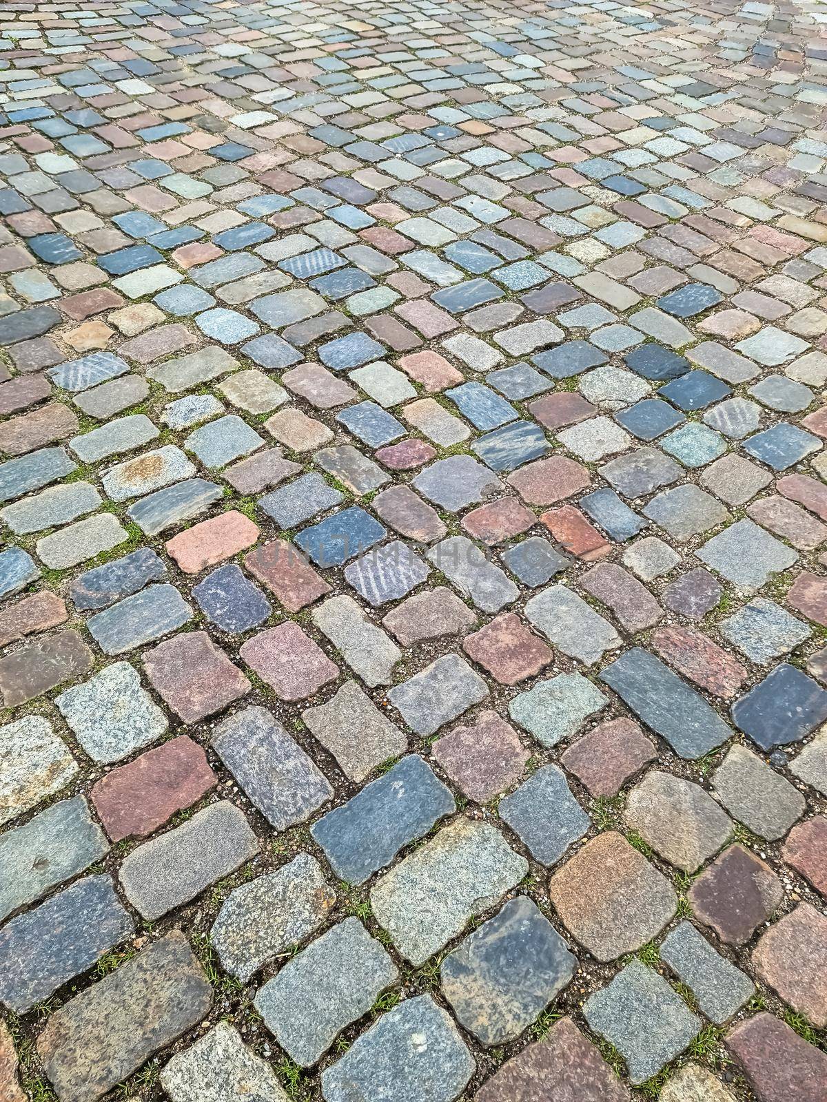 Old historical cobblestone roads and walkways all over europe