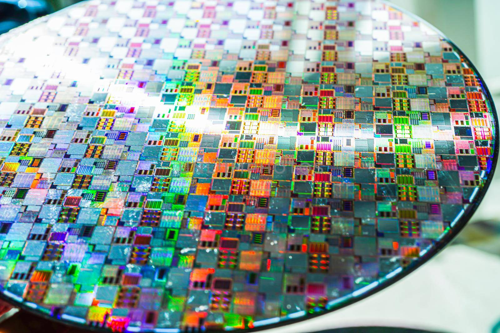 Silicon wafer for manufacturing semiconductor of integrated circuit.