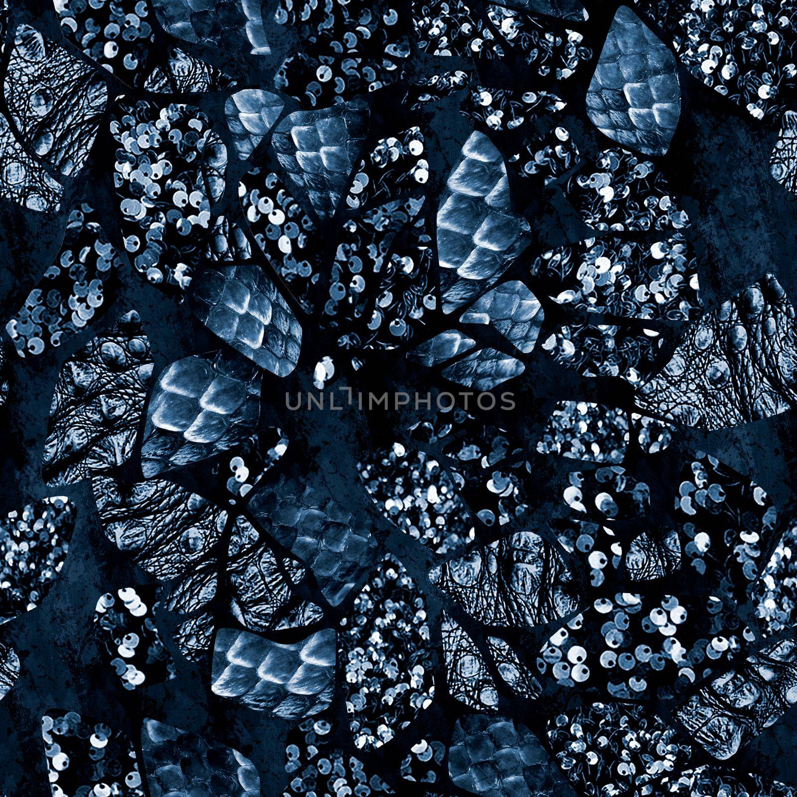 Sequined black texture. Fabric with palliettes. Seamless realistic background of shiny material.