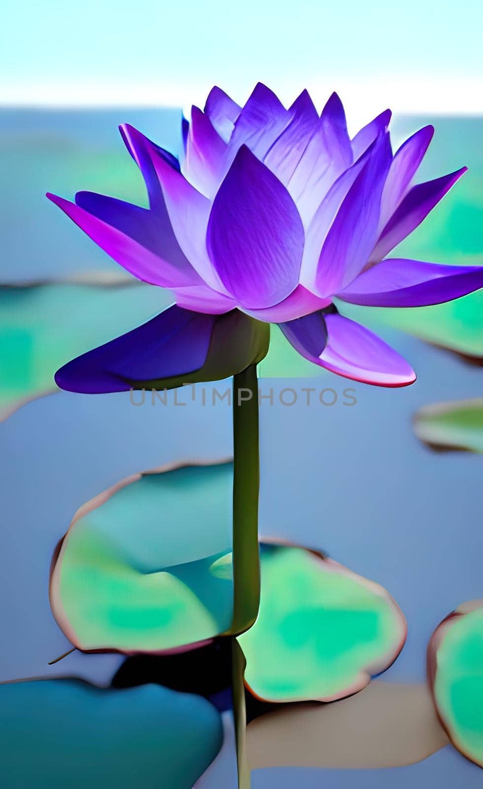 lotus flower in the pond by yilmazsavaskandag