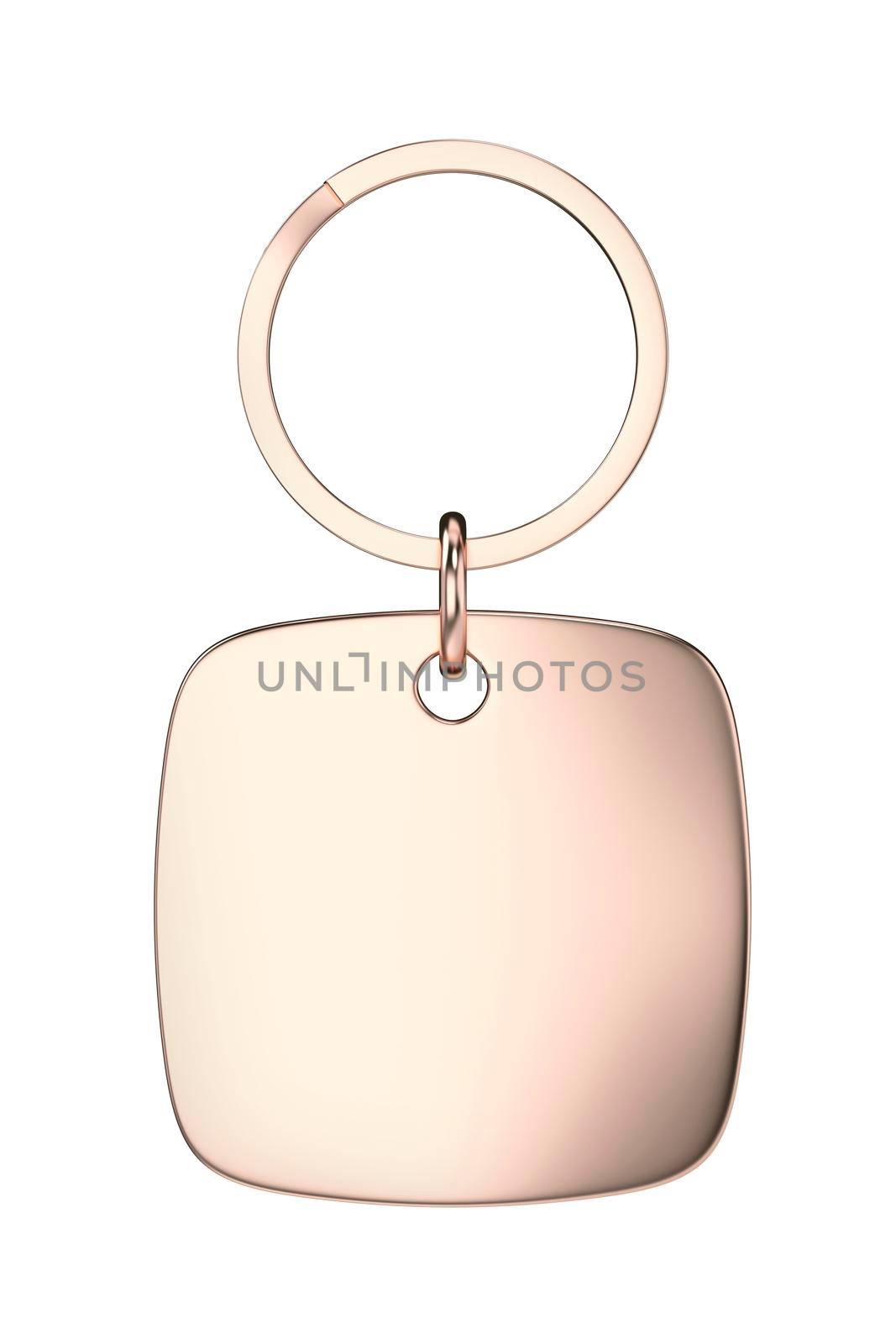 Square rose gold keychain by magraphics