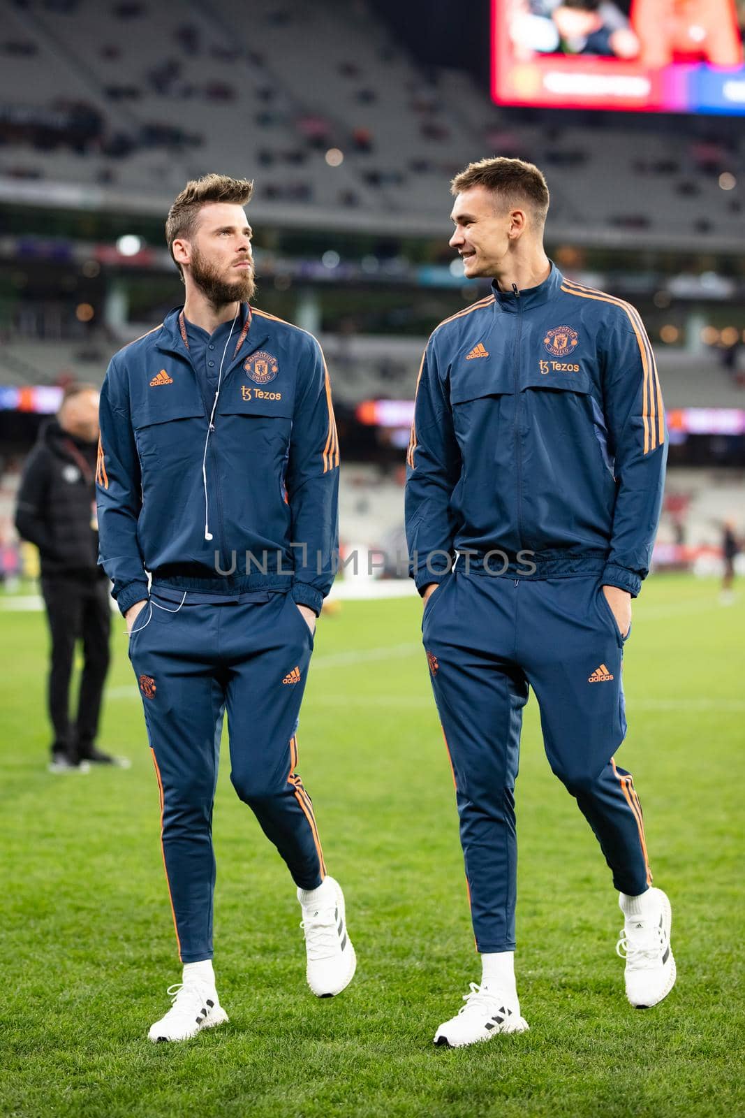 MELBOURNE, AUSTRALIA - JULY 15: David De Gea walks off pitch as Melbourne Victory play Manchester United in a pre-season friendly football match at the MCG on 15th July 2022