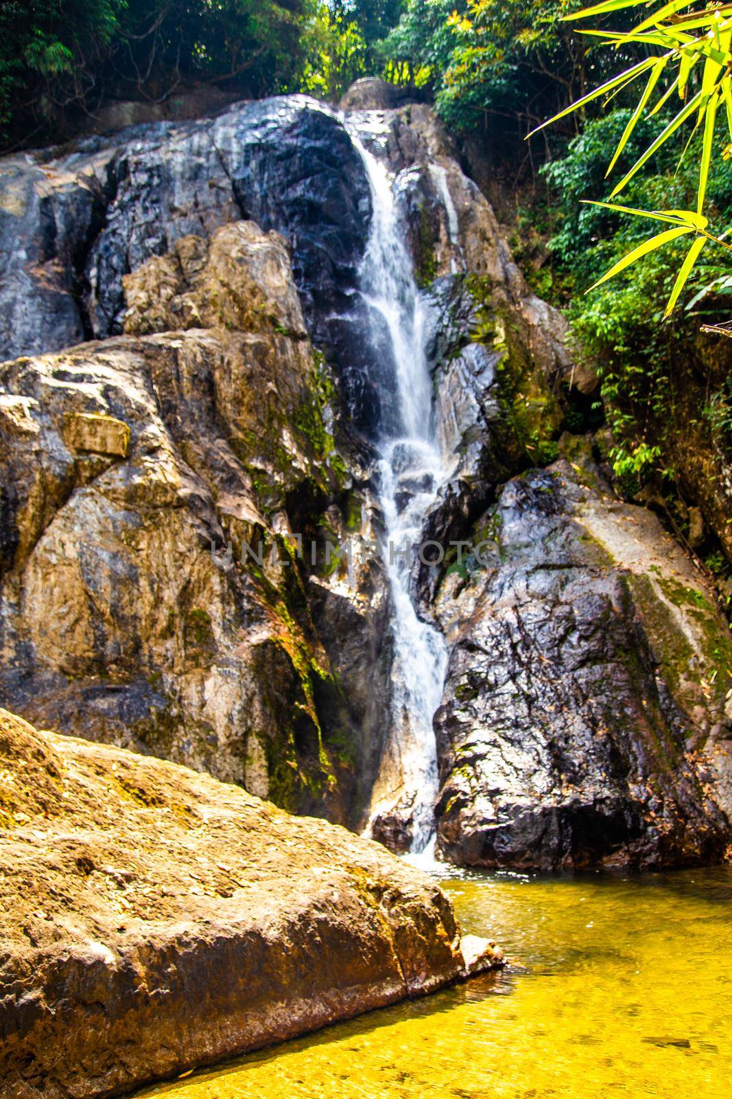 Punyaban waterfall in Ranong, Thailand. High quality photo