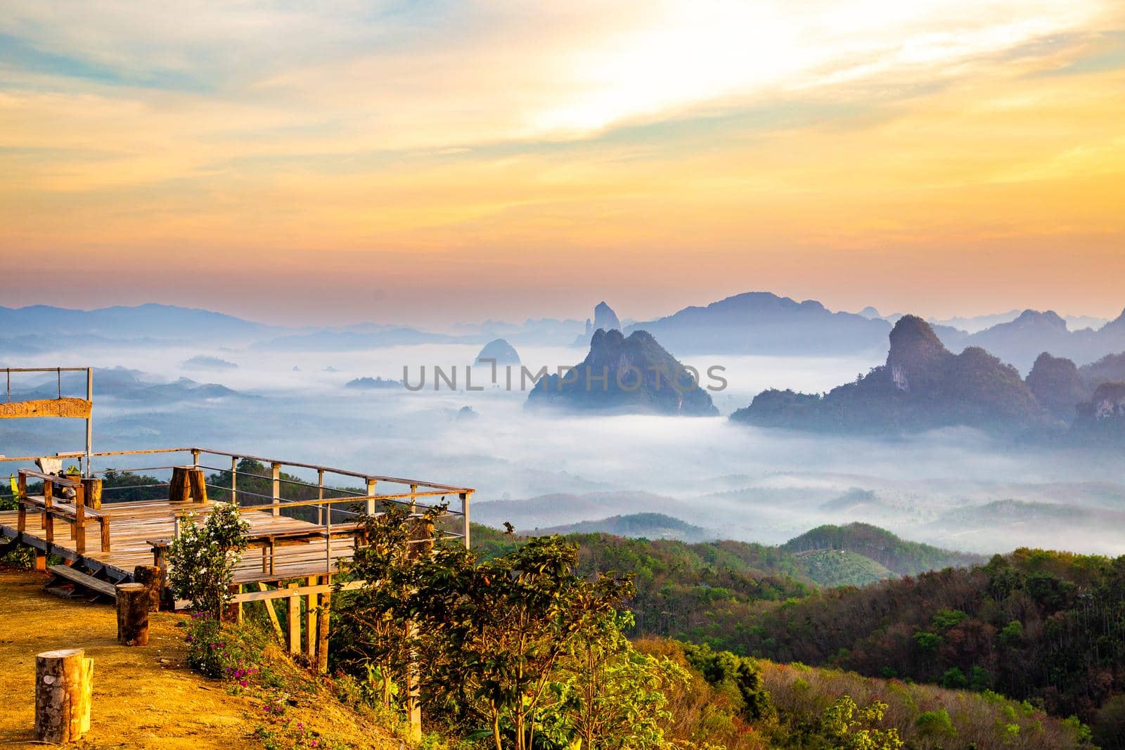 Rice terraces near Doi Tapang in Chumphon, Thailand