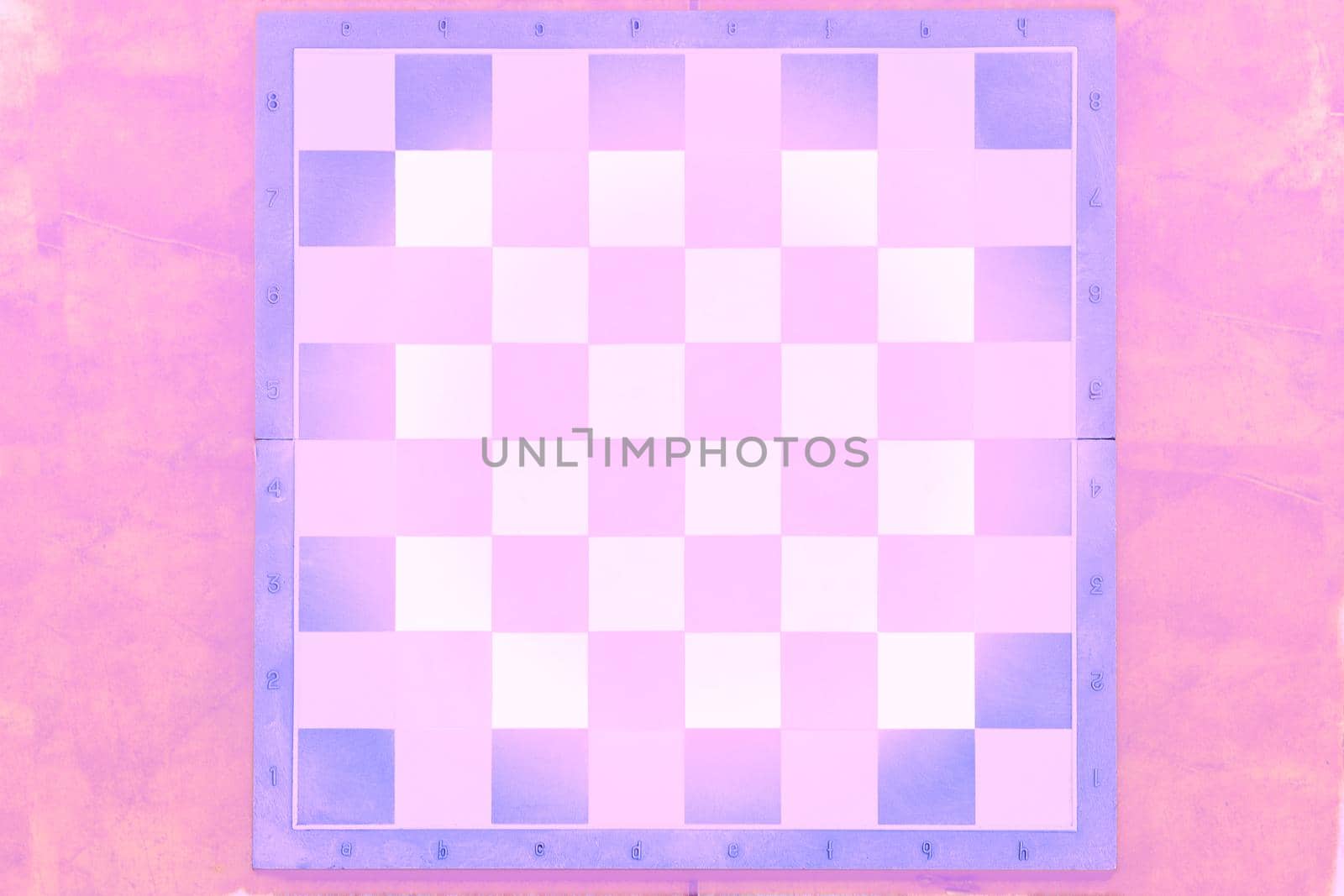 Purple pink white chessboard on a pink marble surface by jovani68
