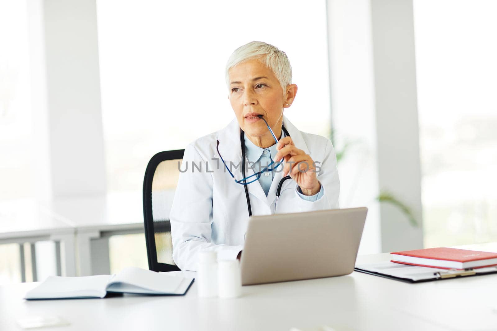 portrait of a senior femal doctor in a hospital