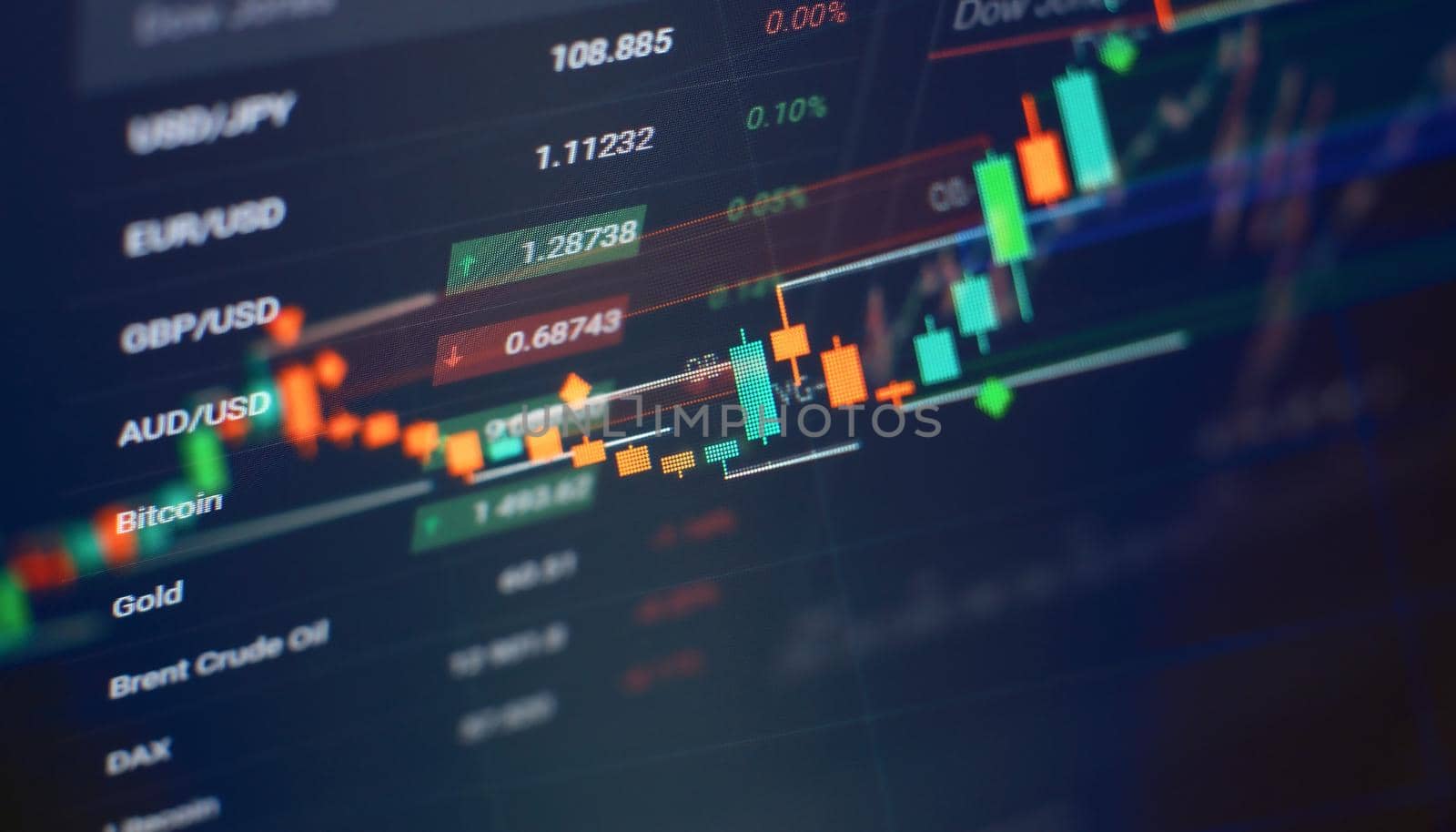 Business financial or stock market background. Business graph on stock market financial exchange