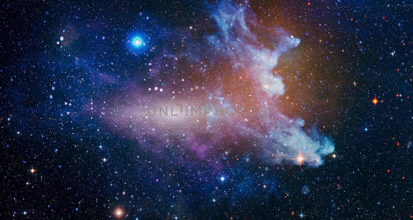 Stars and deep space in the sky. Galactic and nebula view. Elements of this iamge furnished by NASA by Maximusnd