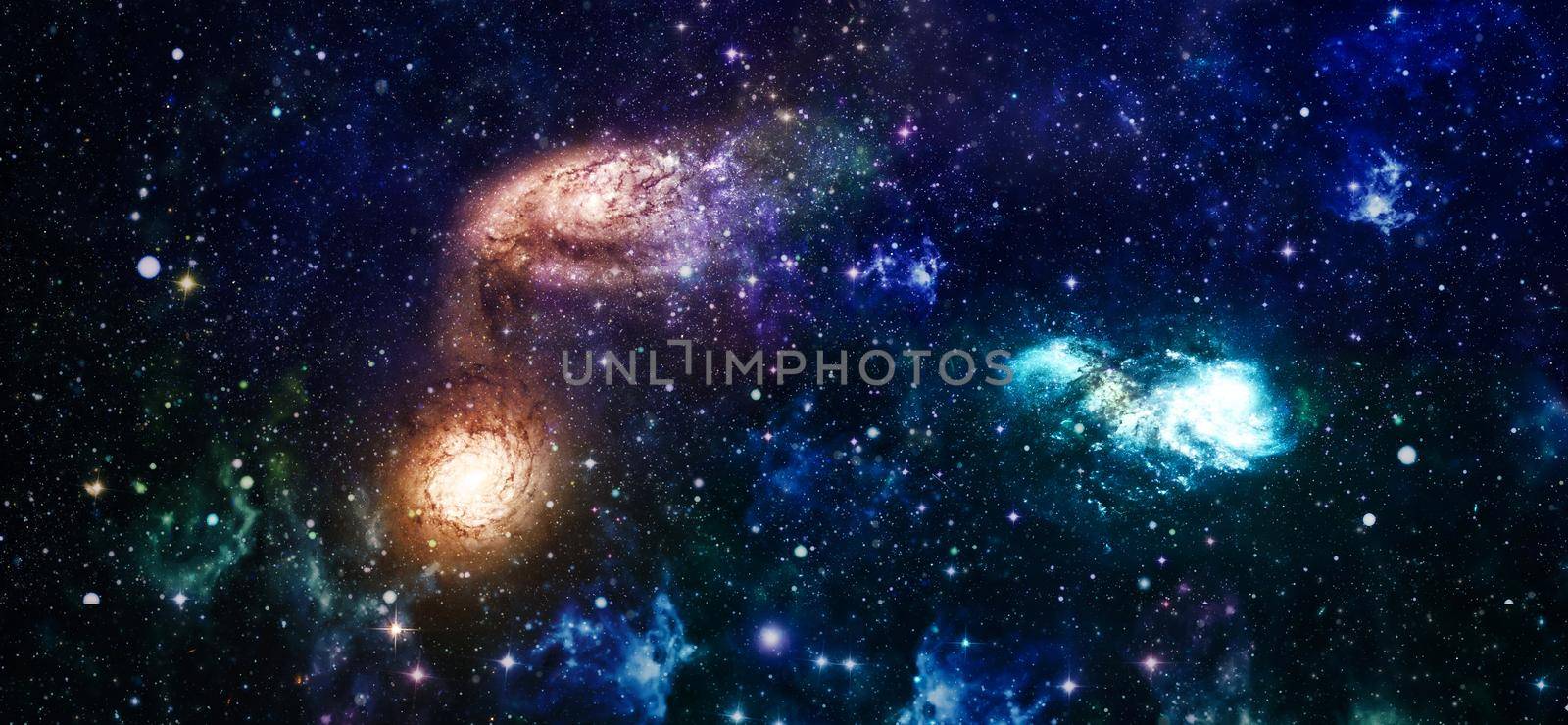 Beautiful night sky, star in the space. Collage on space, science and education items. Elements of this image furnished by NASA. by Maximusnd