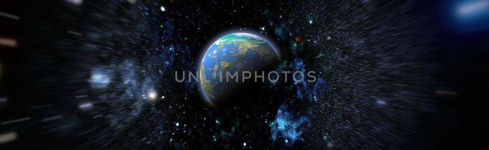 Outer space. Science fiction cosmos. planets, stars and galaxies in outer space showing the beauty of space exploration.