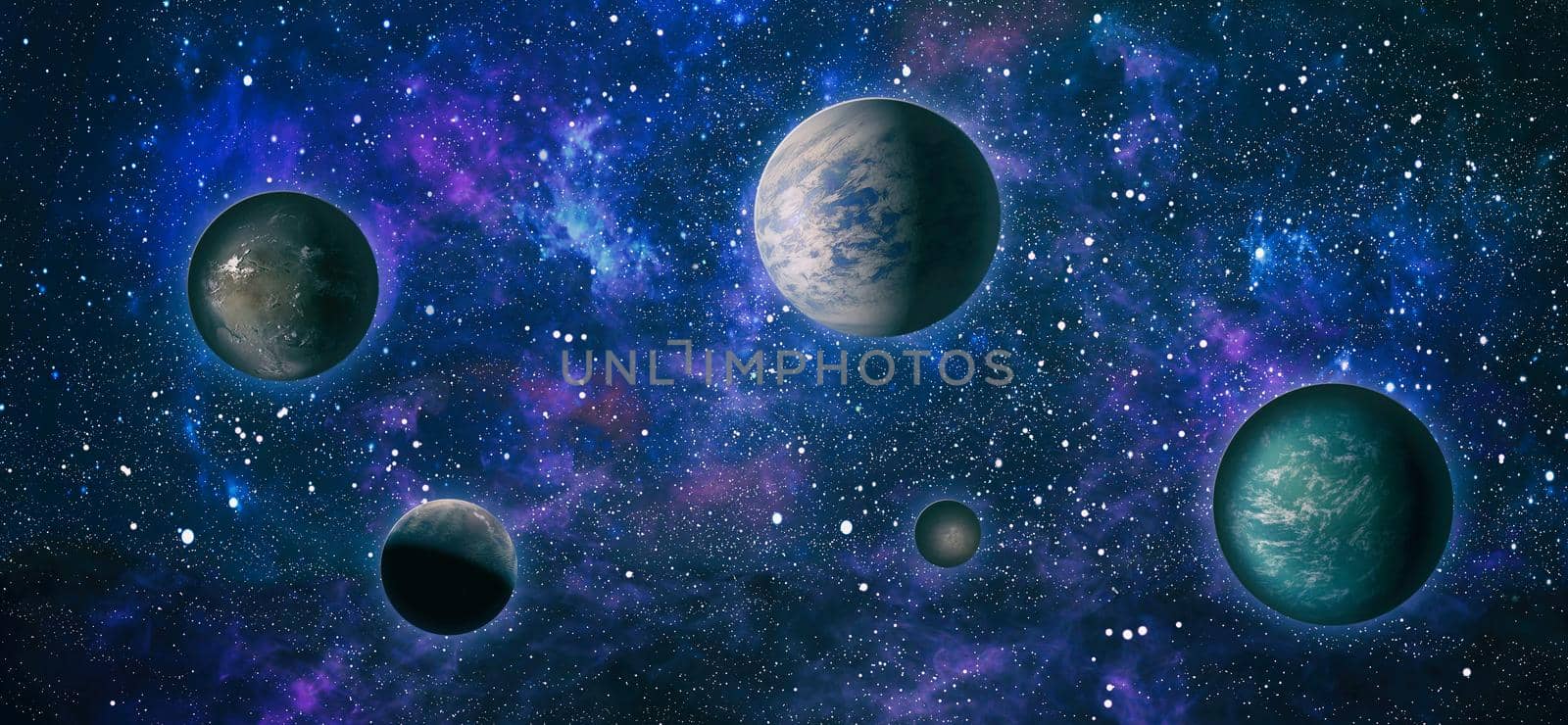 High quality space background. Bright Star Nebula. Distant galaxy. Abstract image. Elements of this image furnished by NASA. by Maximusnd