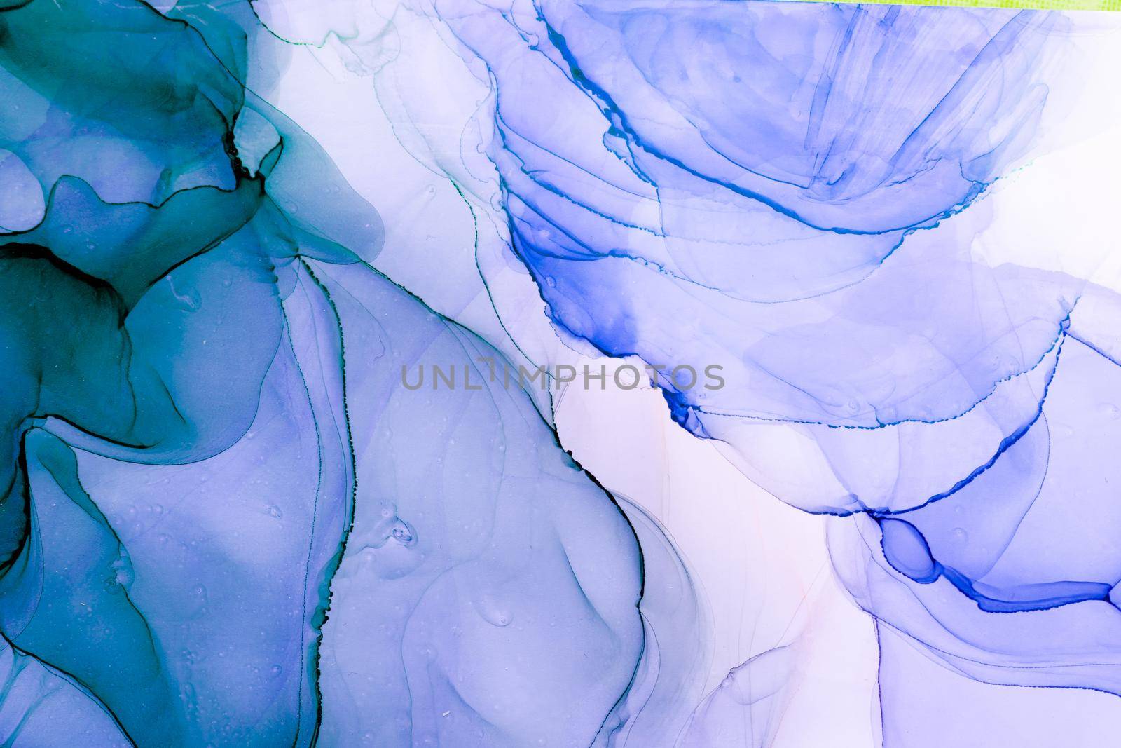 Marble ink abstract art from exquisite original painting for abstract background . Painting was painted on high quality paper texture to create smooth marble background pattern of ombre alcohol ink .