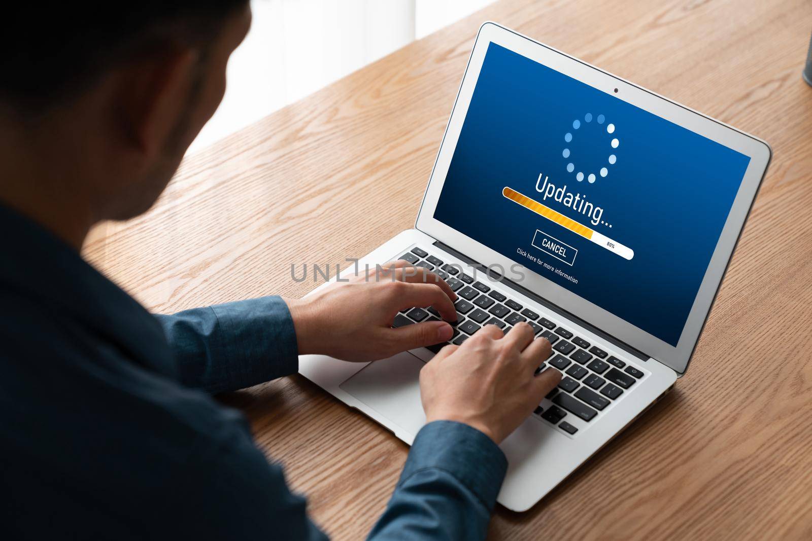 Software update on computer for modish version of device software upgrade