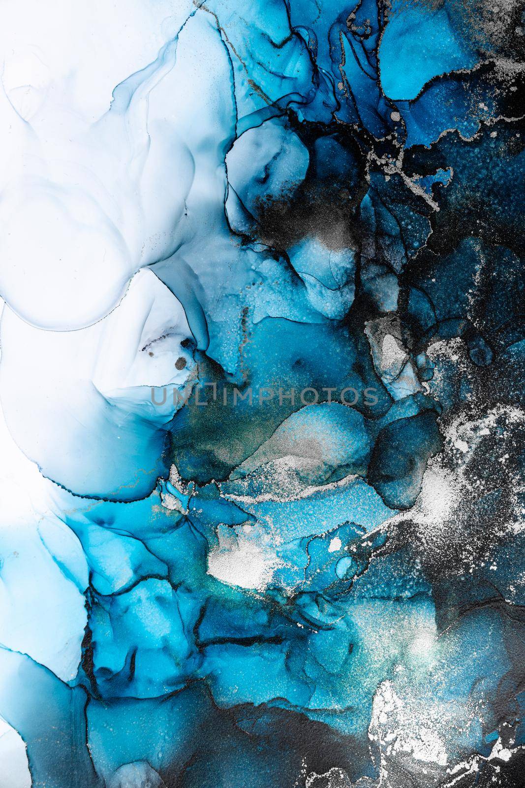 Marble ink abstract art from exquisite original painting for abstract background by biancoblue